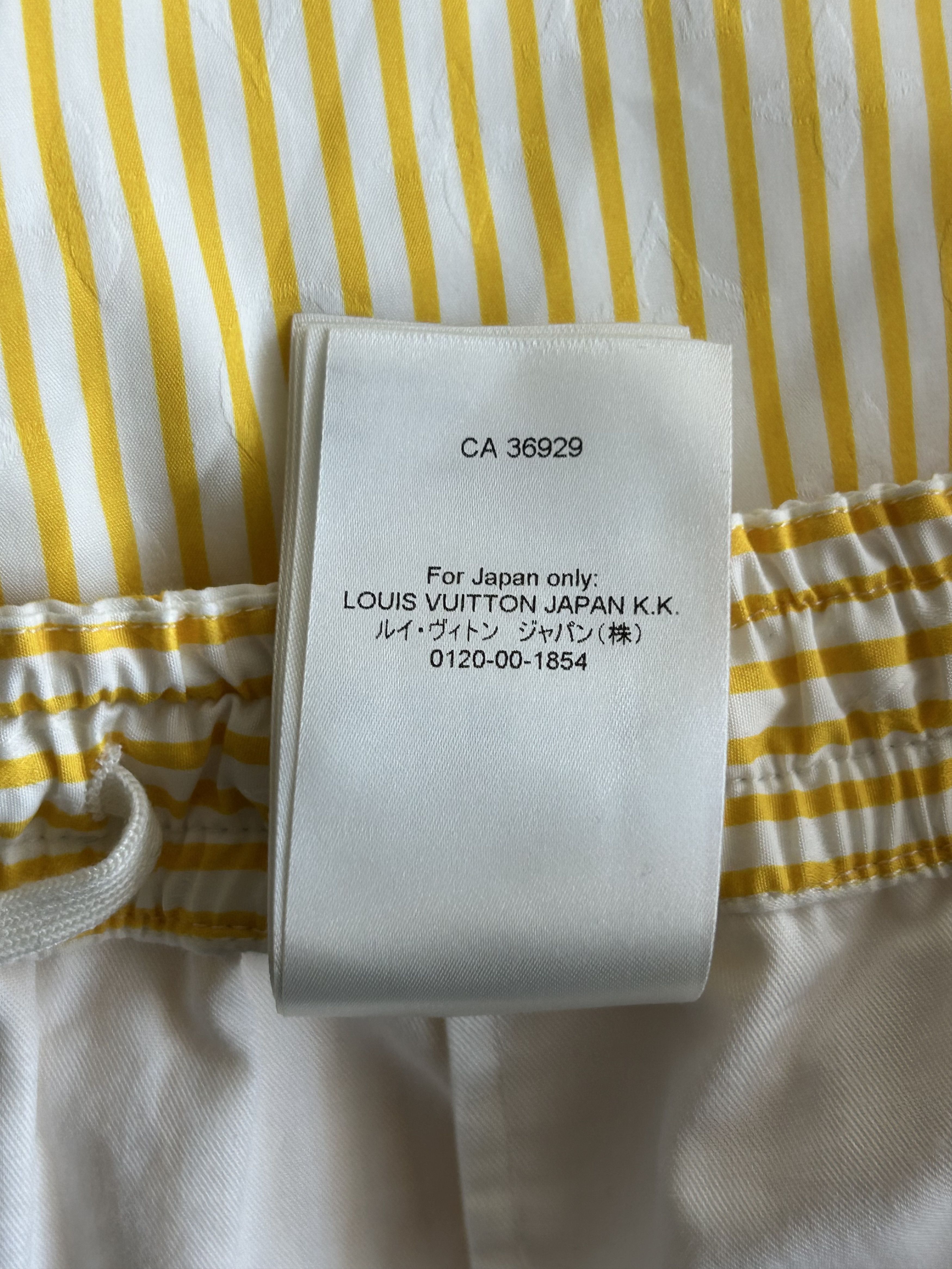 Louis Vuitton Louis Vuitton Yellow & White Striped Monogram Pants Size US 42 / EU 58 - 9 Thumbnail