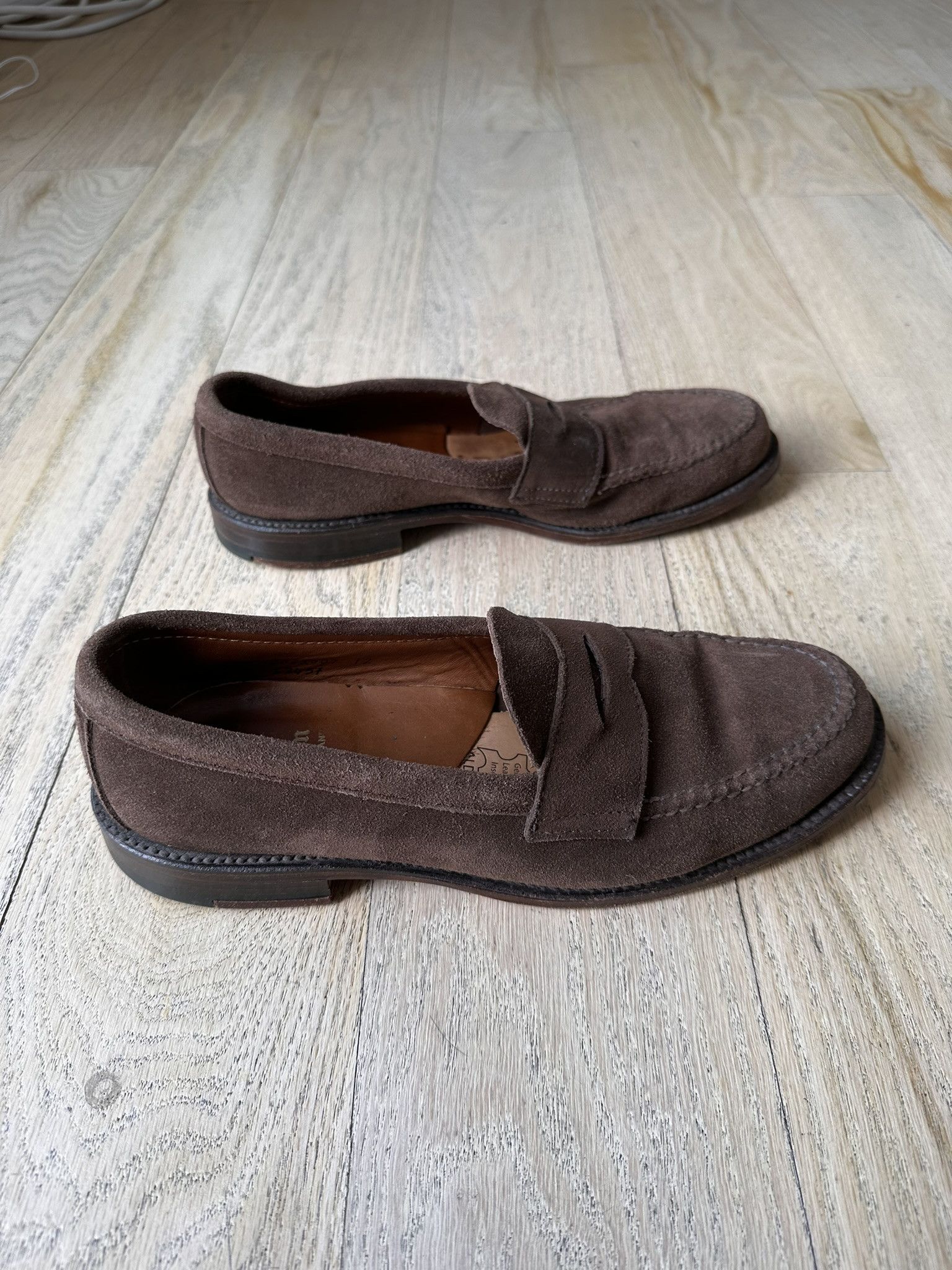 Alden Alden 6245F Unlined LHS Penny Loafer Dark Brown Suede Size US 7.5 / EU 40-41 - 6 Thumbnail
