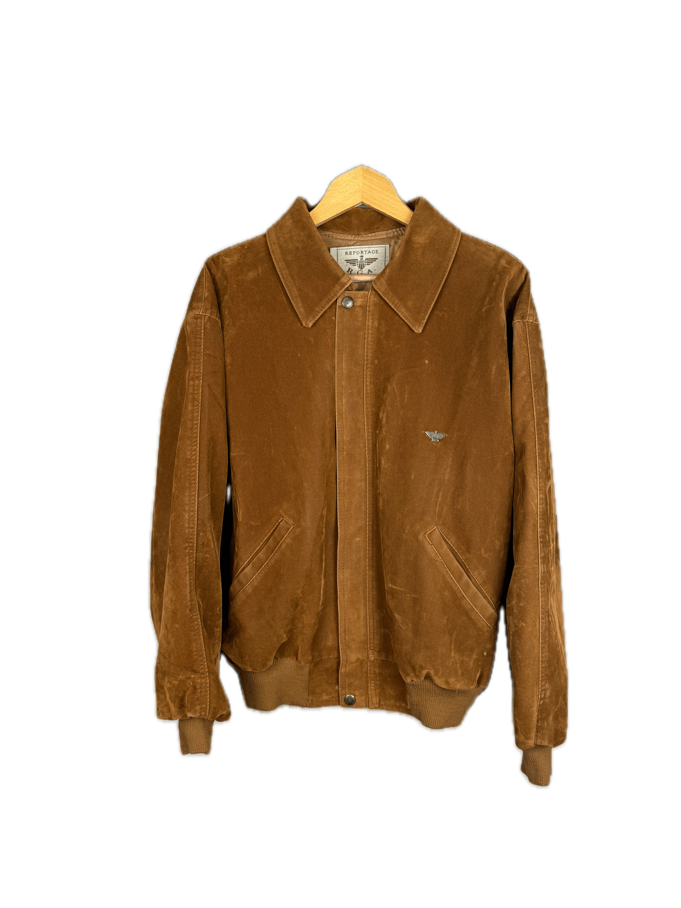 Vintage Vintage R.G.A Faux Leather Bomber Brown Italy Jacket Size US XL / EU 56 / 4 - 1 Thumbnail