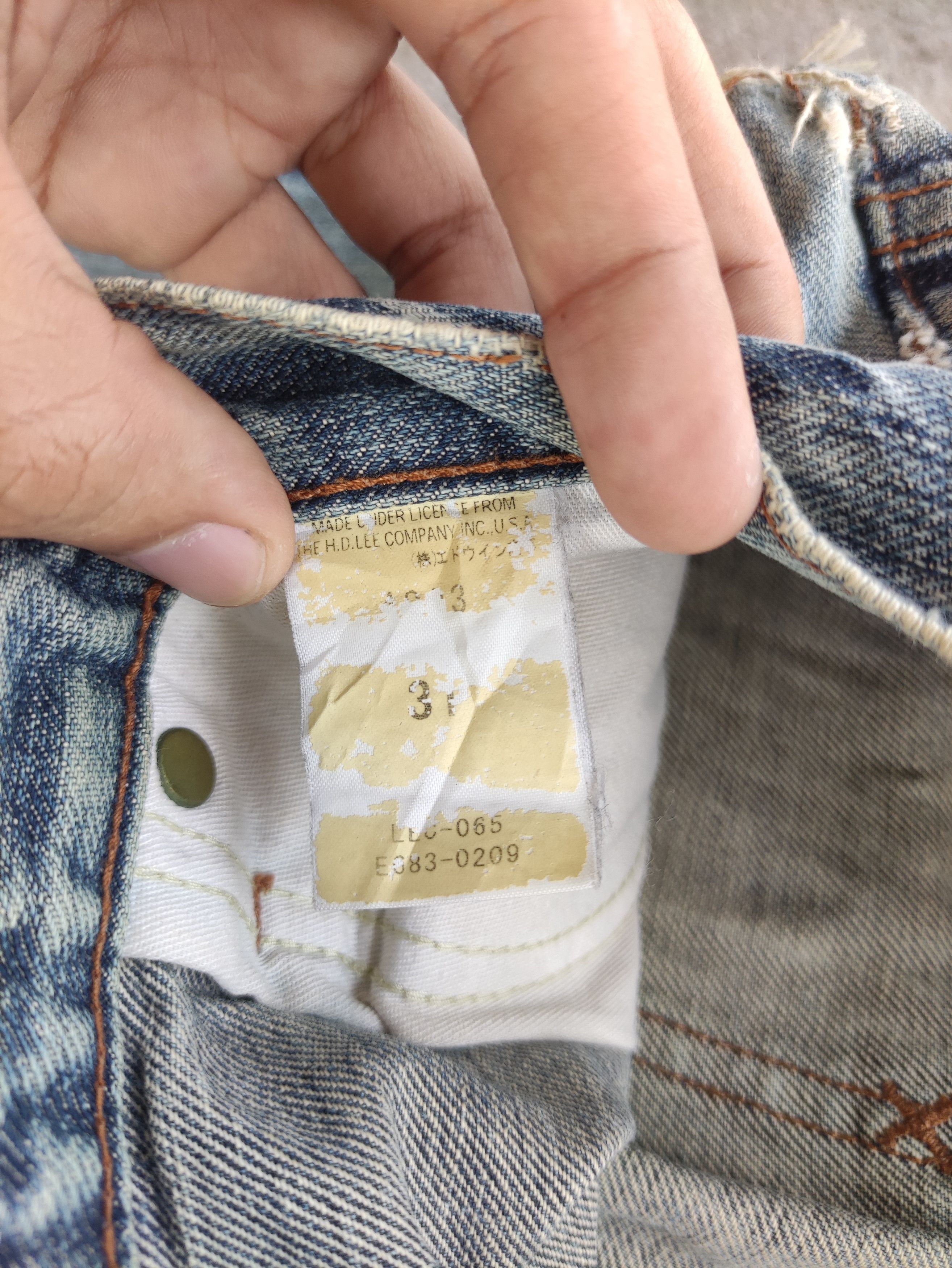 Lee Vintage Lee Japan Jean Distressed Faded Denim Pants Size US 31 - 8 Thumbnail