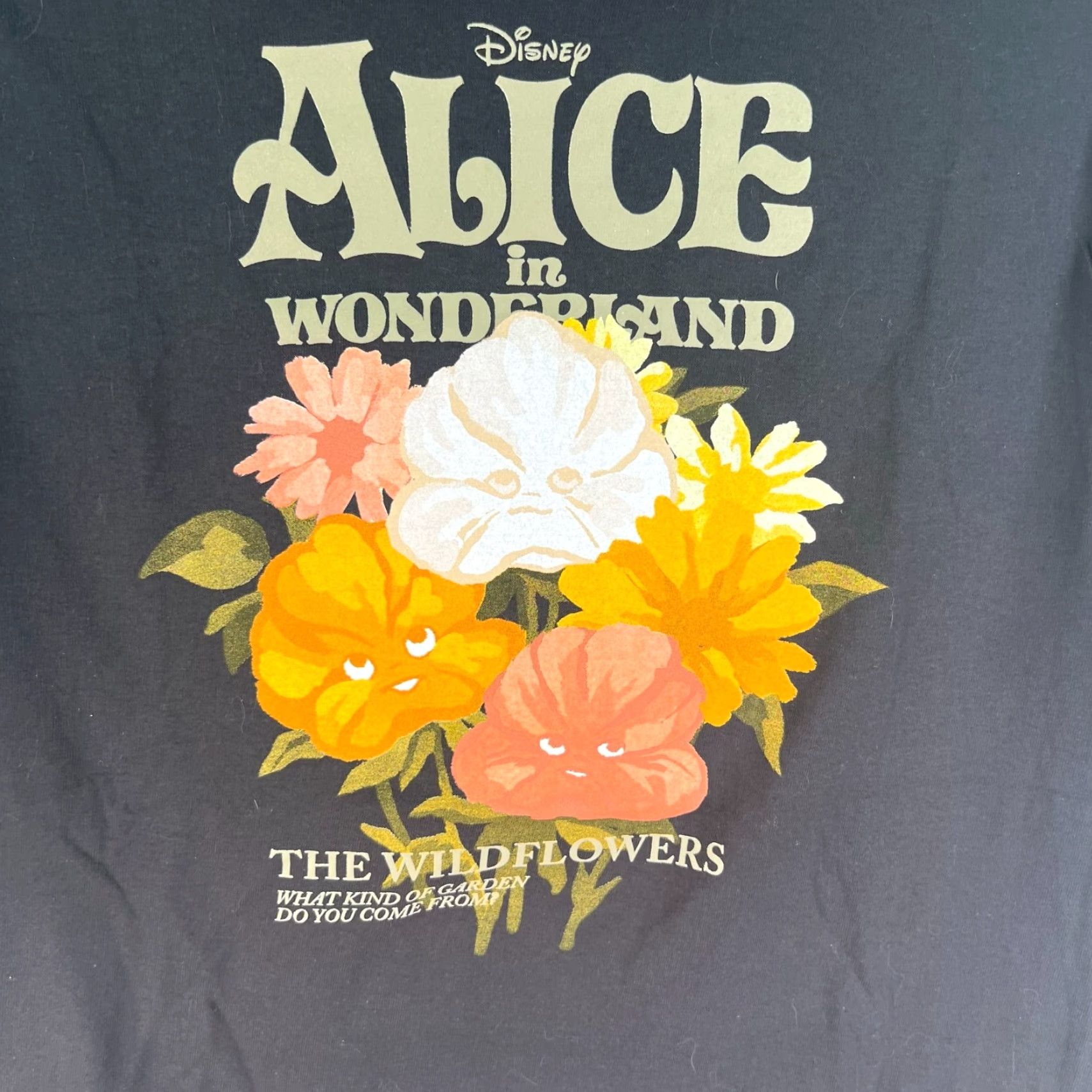 Disney Disney Alice In Wonderland Floral T-Shirt Adult L Black Short Sleeve Mens Size US L / EU 52-54 / 3 - 2 Thumbnail