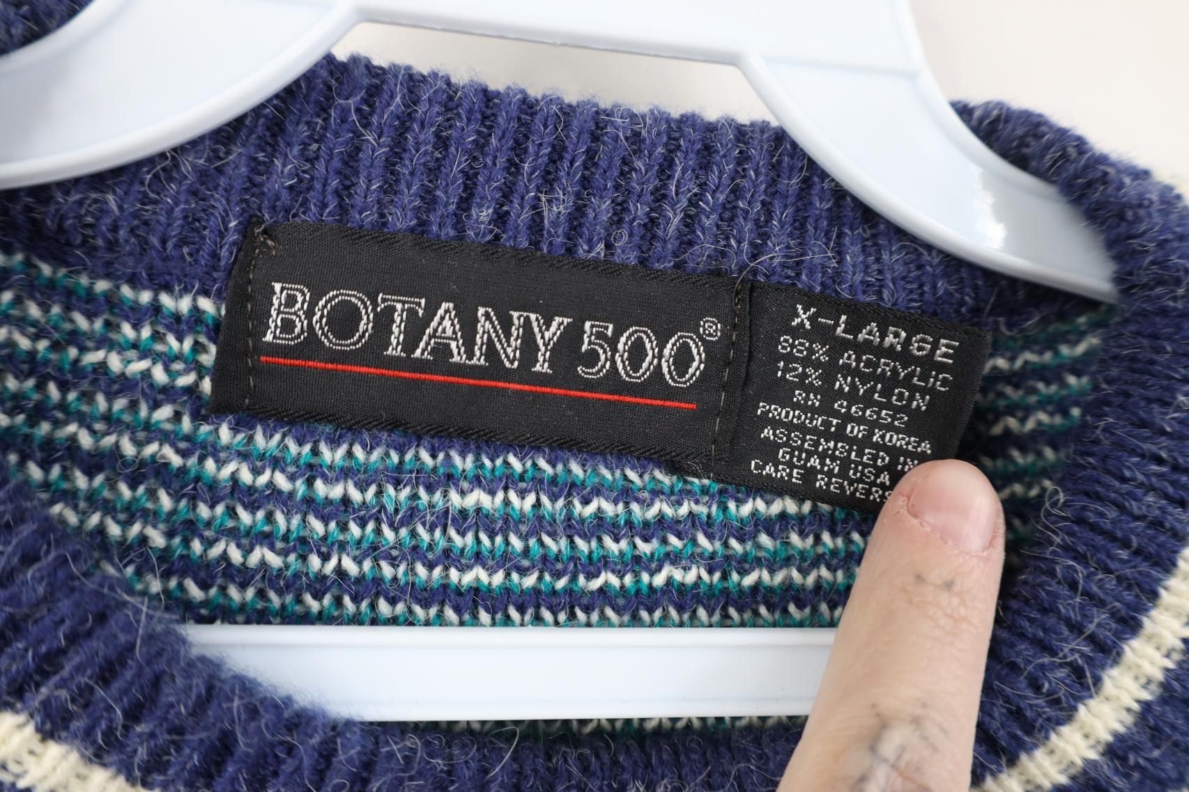 Vintage Vintage 90s Streetwear Geometric Knit Crewneck Sweater Size US XL / EU 56 / 4 - 4 Thumbnail