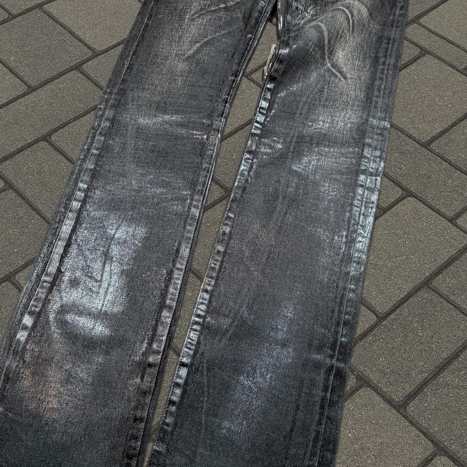 Dior AW03 Dior Homme Black Luster Denim Size US 30 / EU 46 - 2 Thumbnail