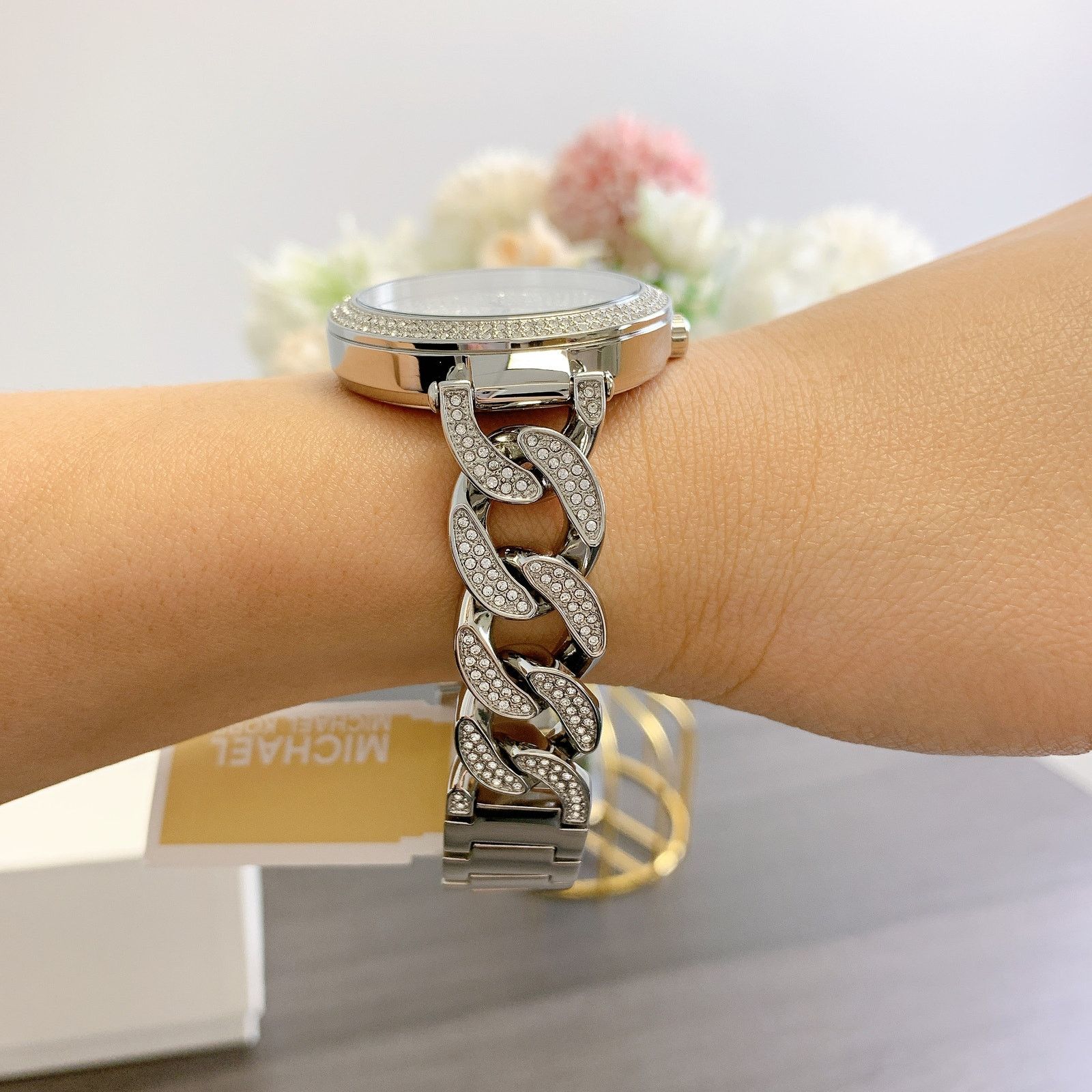 Michael Kors Michael Kors MK4675 Catelyn Silver Glitz Chain Stainless Size ONE SIZE - 2 Thumbnail