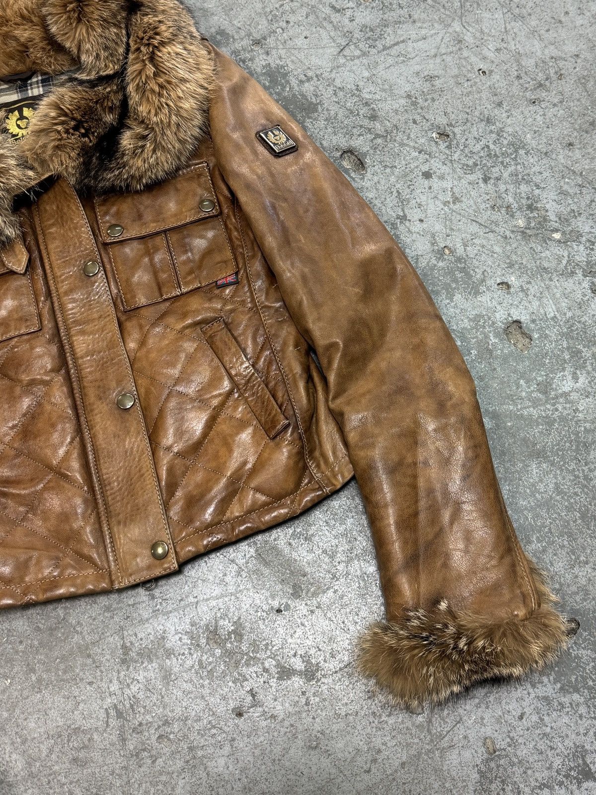 Belstaff Vintage Belstaff Real Leather With Real Fur Jacket Size M / US 6-8 / IT 42-44 - 4 Thumbnail