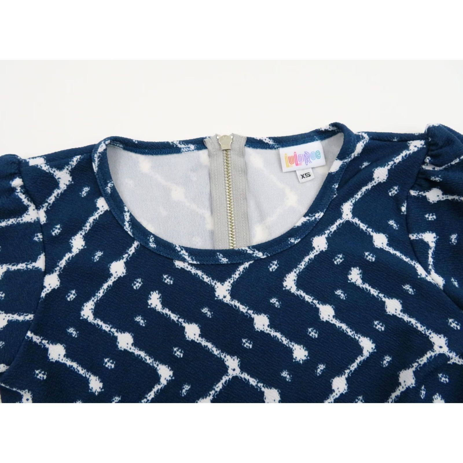 Vintage Lularoe Amelia XS Dress Fit & Flare Polka Dot Blue Unicorn Pattern Classic Size XS / US 0-2 / IT 36-38 - 4 Thumbnail