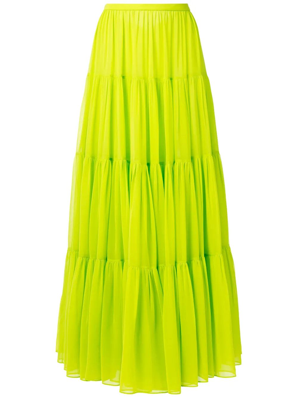 Valentino o1y0326 Maxi Skirt in Green Size 26" / US 2 / IT 38 - 1 Thumbnail