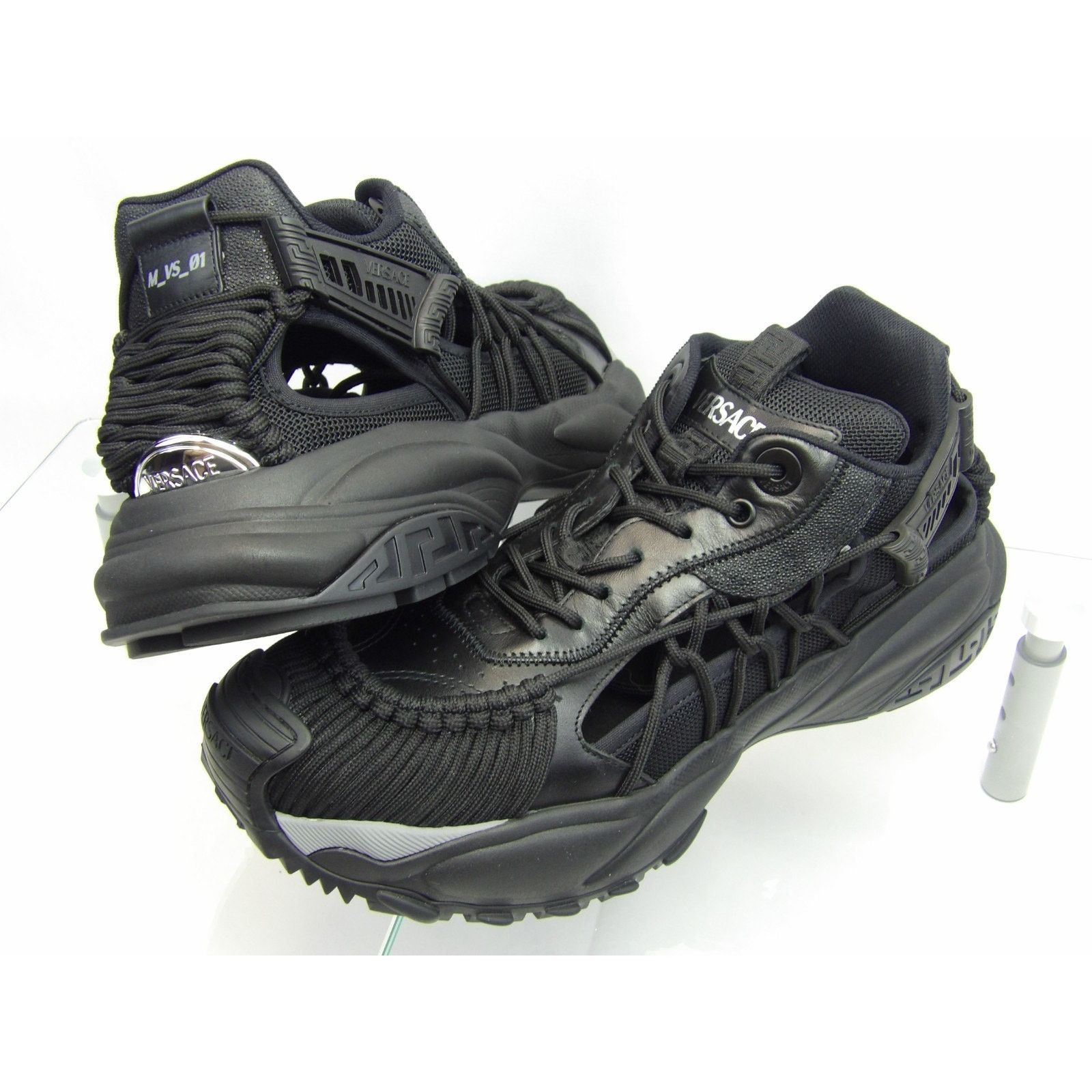 Versace VERSACE MERCURY BLACK LEATHER PLATFORM SNEAKERS 45 12 ITALY Size US 12 / EU 45 - 10 Thumbnail