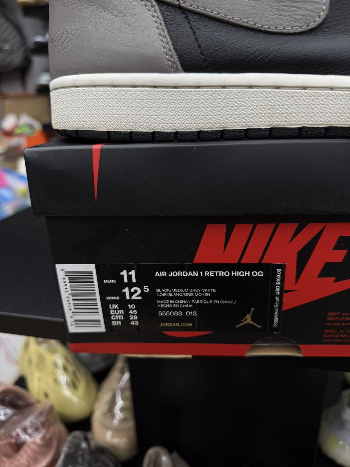 Jordan Brand Jordan 1 High Shadow OG (2018) Size 11 Pre Owned 🧼 Size US 11 / EU 44 - 11 Thumbnail