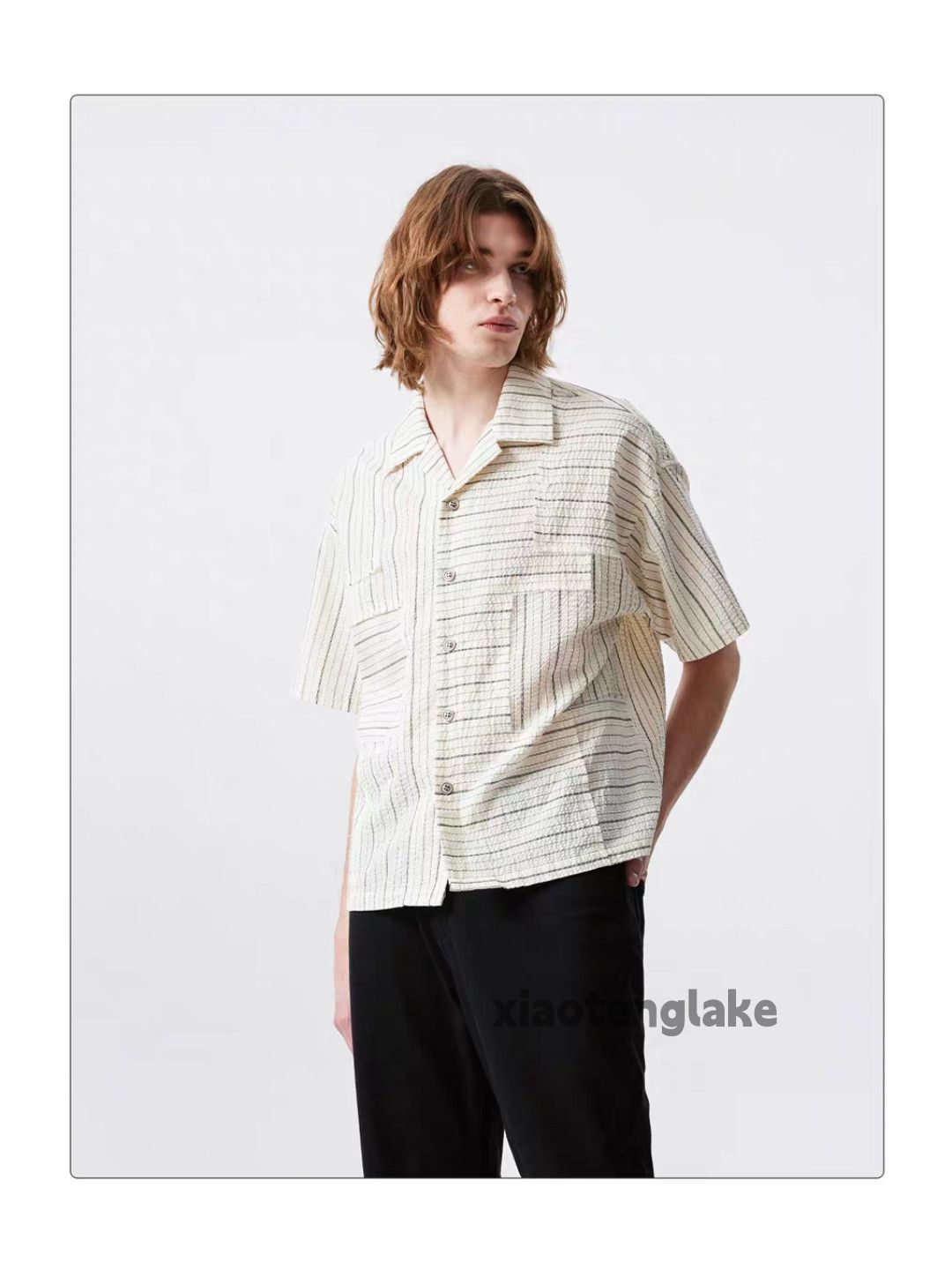 Vintage Unisex outdoor utility loose pattern striped festival shirt Size US XL / EU 56 / 4 - 3 Thumbnail