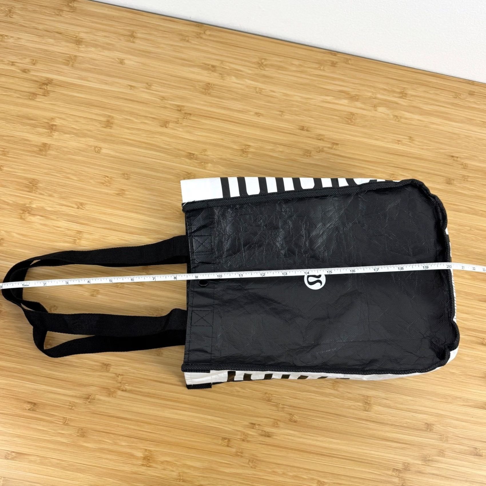 Lululemon Lululemon Tote Bag Black White Small Reusable Shopping Bag Size ONE SIZE - 7 Thumbnail