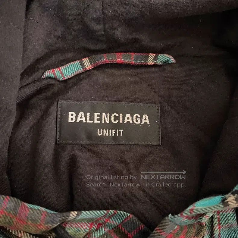 Balenciaga Balenciaga Gradient Plaid Drawstring Single Breasted Hoode Size US XS / EU 42 / 0 - 3 Thumbnail