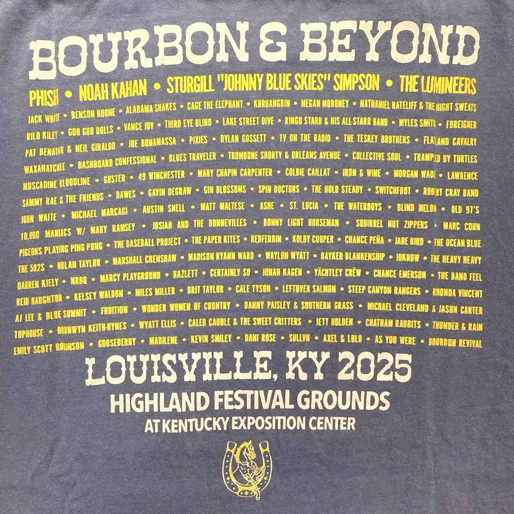 Comfort Colors Bourbon And Beyond Shirt Mens Medium Phish Sting Lumineers Jack White Rock 2025 Blue T-Shirt Band Mens Size US M / EU 48-50 / 2 - 6 Thumbnail