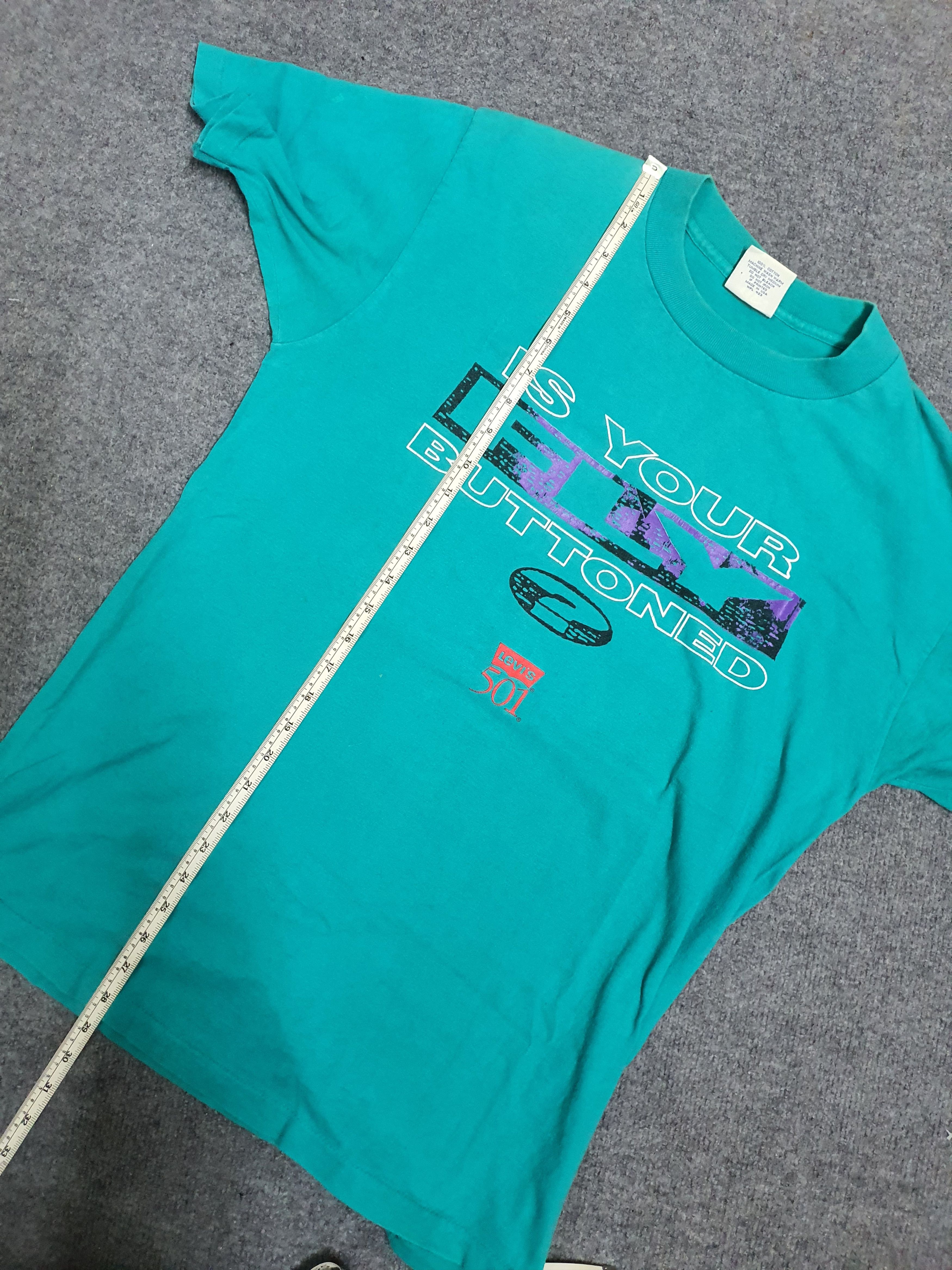 Levi's Vintage 90s Levis Is Your Fly Buttoned ? Tee Size US M / EU 48-50 / 2 - 14 Thumbnail