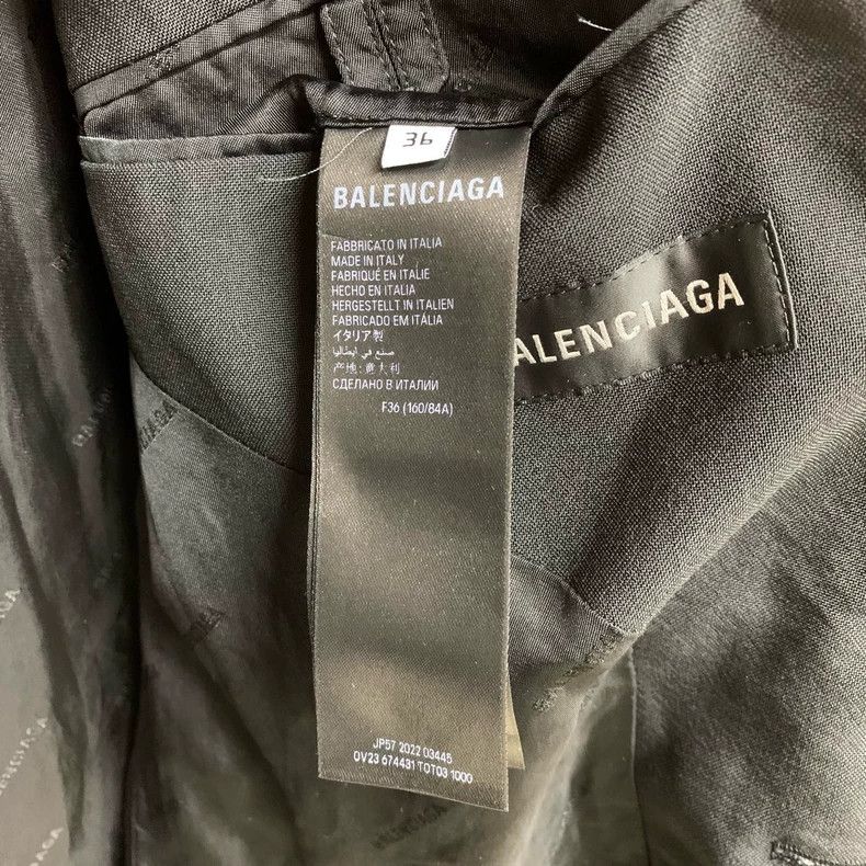 Balenciaga Balenciaga printed all over the inside blazer 2503-Nextarro Size XS / US 0-2 / IT 36-38 - 4 Thumbnail