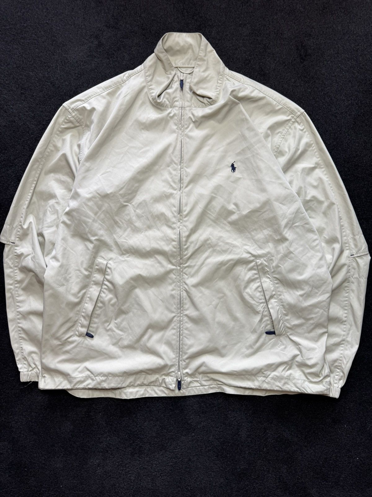 Vintage 90’s Polo Ralph Lauren Zip-Up Jacket – Classic Cream