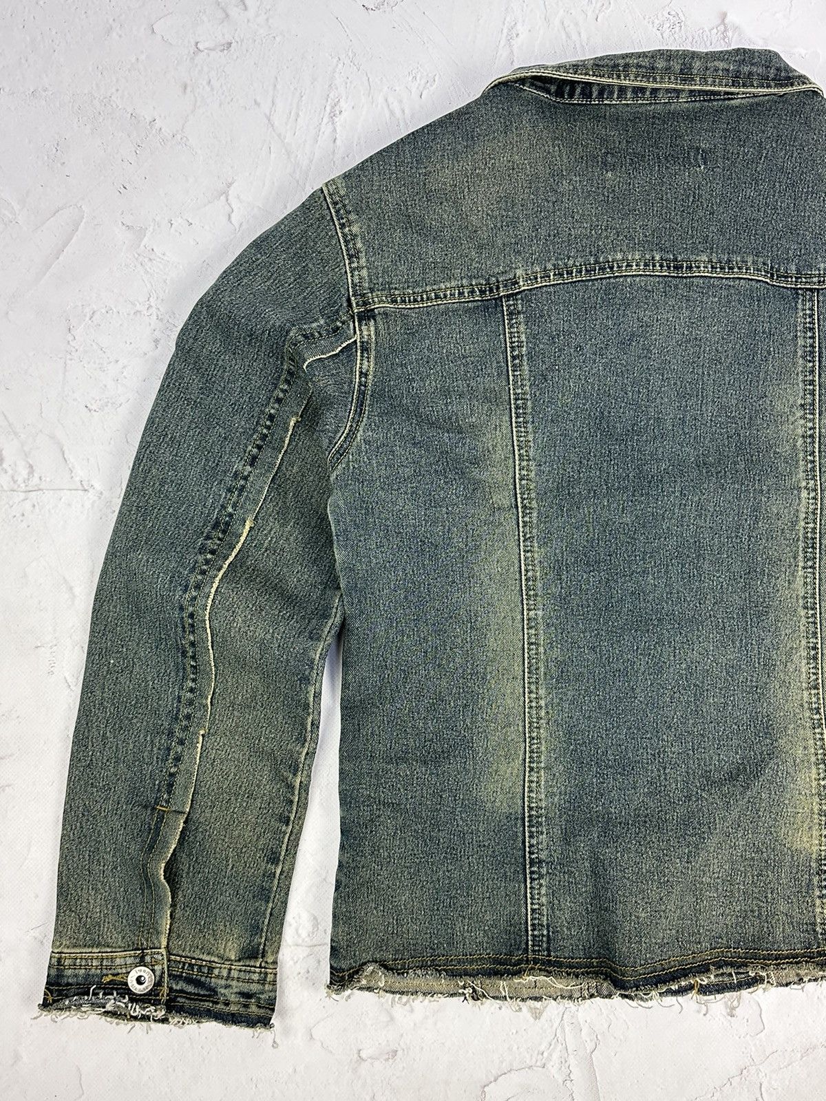 Japanese Brand × Vintage Vintage Distressed Washed Denim Jacket Size M / US 6-8 / IT 42-44 - 7 Thumbnail