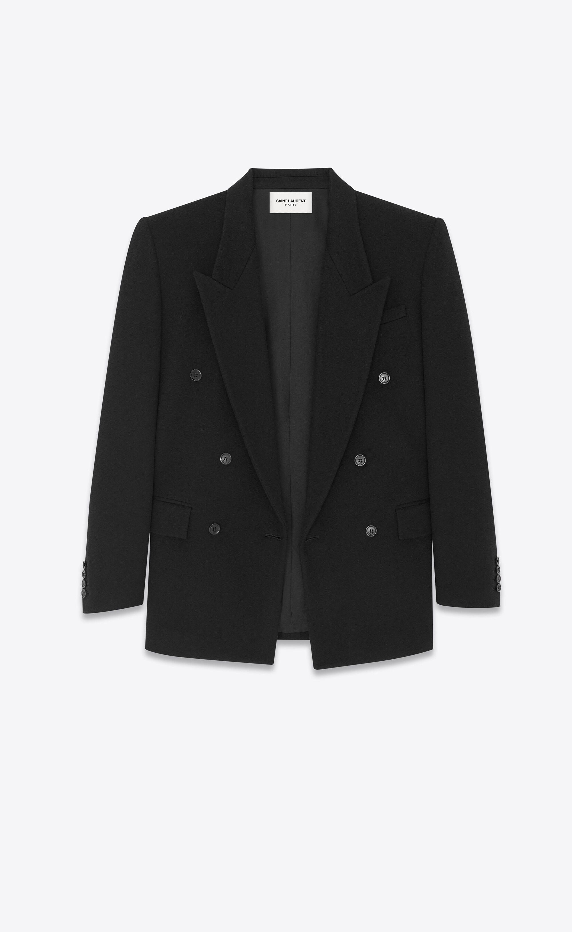 Saint Laurent Paris Oversized Jacket in wool cashmere Size M / US 6-8 / IT 42-44 - 1 Thumbnail