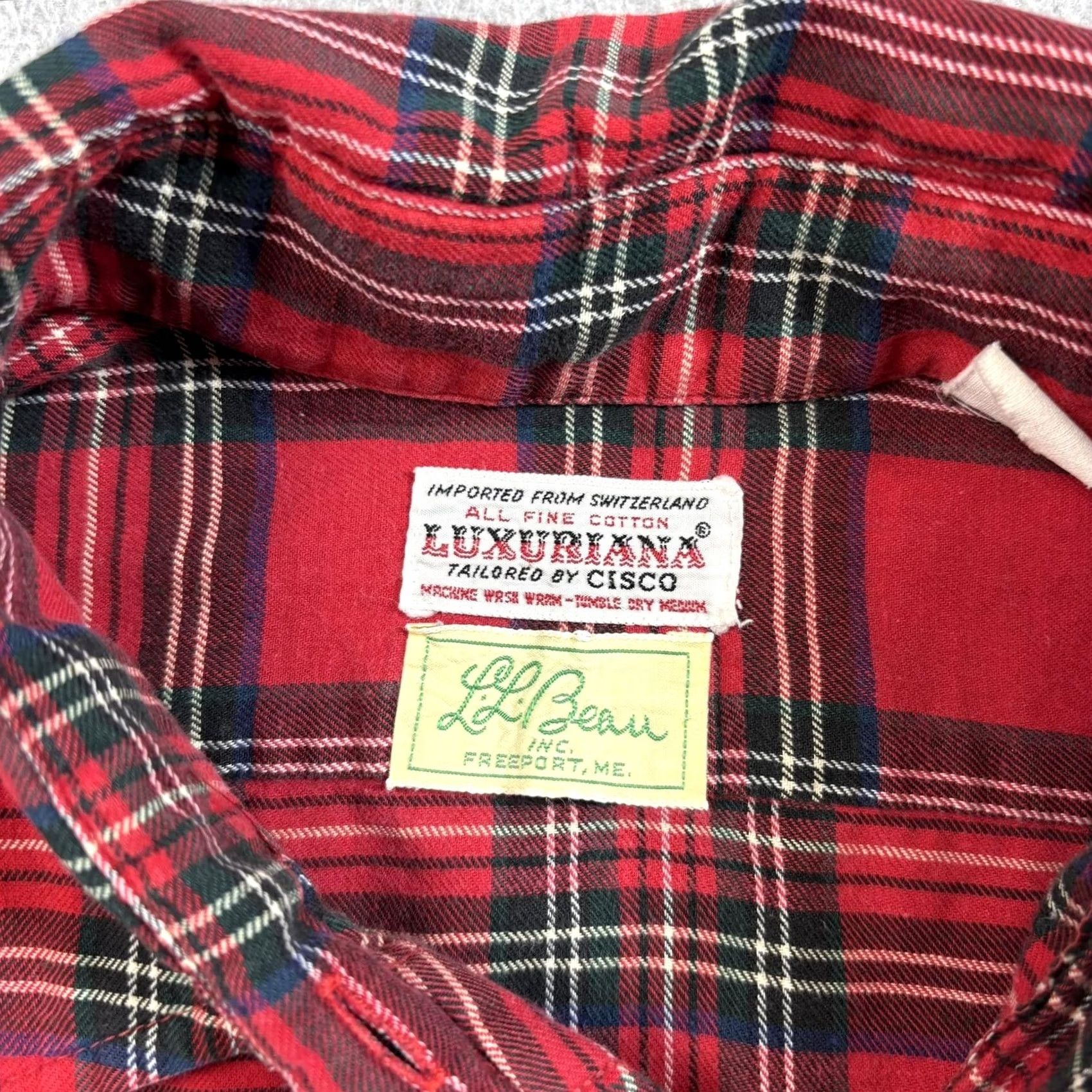 Vintage VINTAGE L.L. Bean Shirt Mens Small Red Plaid Flannel Cotton 60s Heritage Made USA Size US S / EU 44-46 / 1 - 3 Thumbnail
