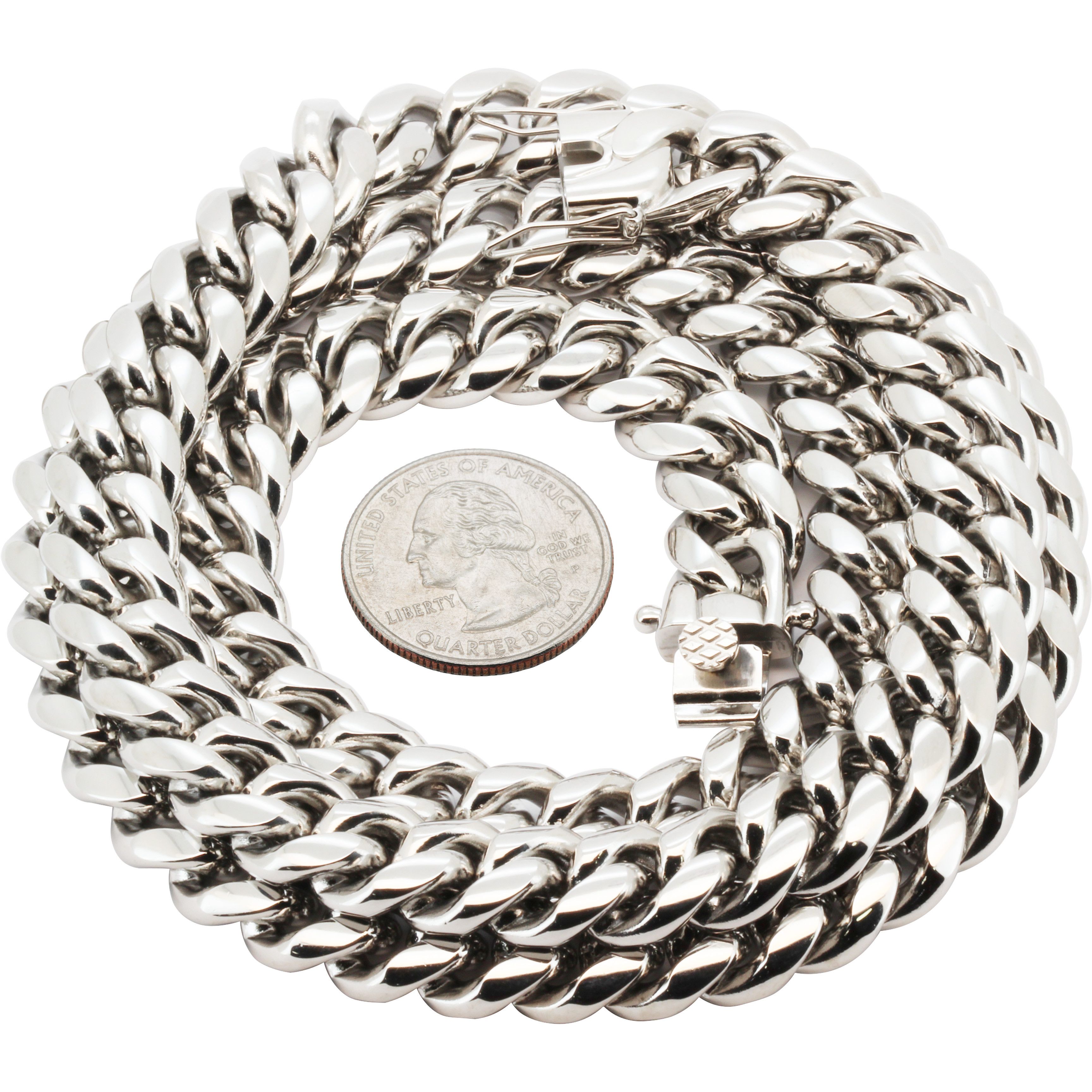 Other 316L Stainless Steel 12mm Miami Cuban Link Chain Necklace24" Size ONE SIZE - 2 Thumbnail
