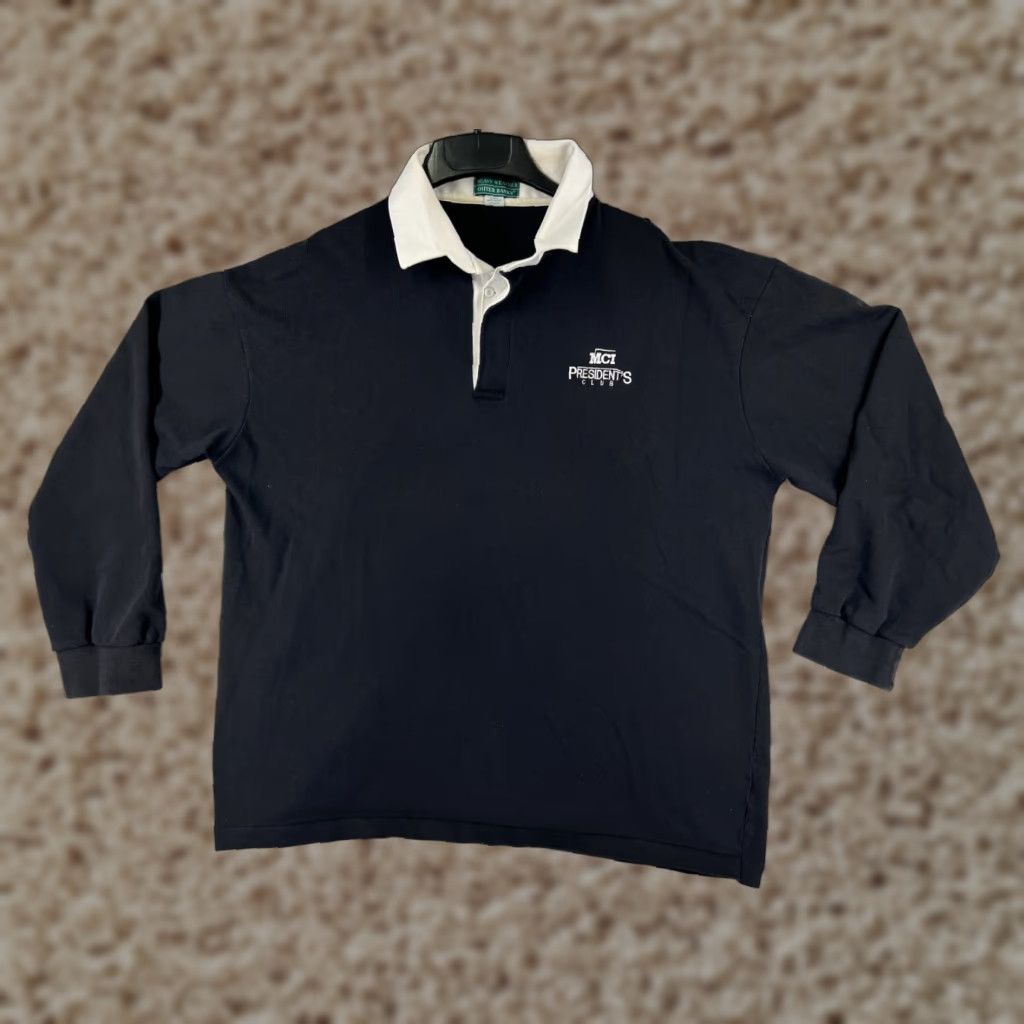 Vintage VINTAGE Outer Banks Polo Shirt Mens 2XL Black 90s Polo Shirt Mens Short Sleeve Knit 100% Cotton Logo Embroidered Size US XXL / EU 58 / 5 - 1 Thumbnail