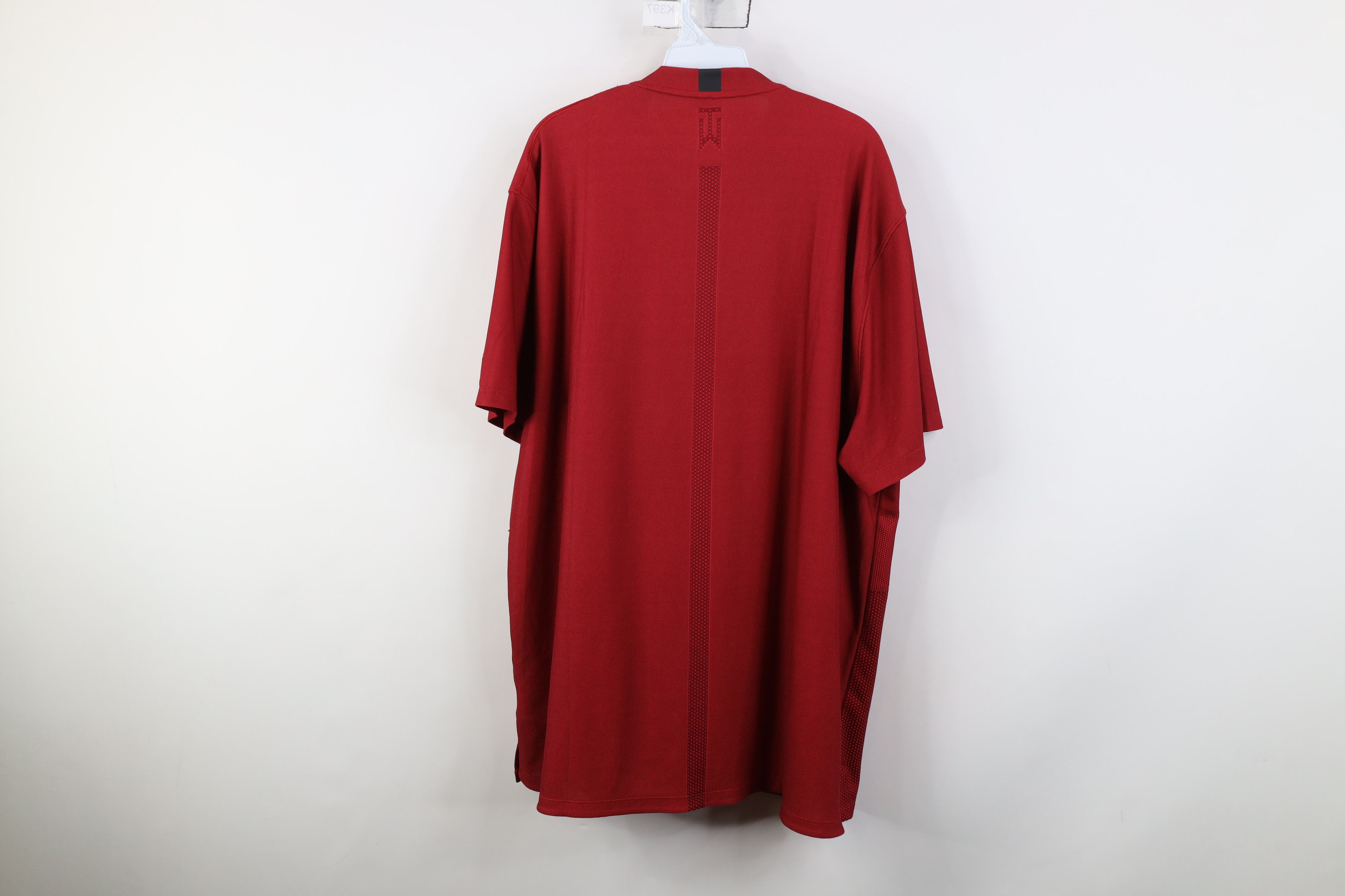 Nike NIke Golf Tiger Woods Blade Collar Golfing Polo Shirt Red Size US XXL / EU 58 / 5 - 13 Thumbnail
