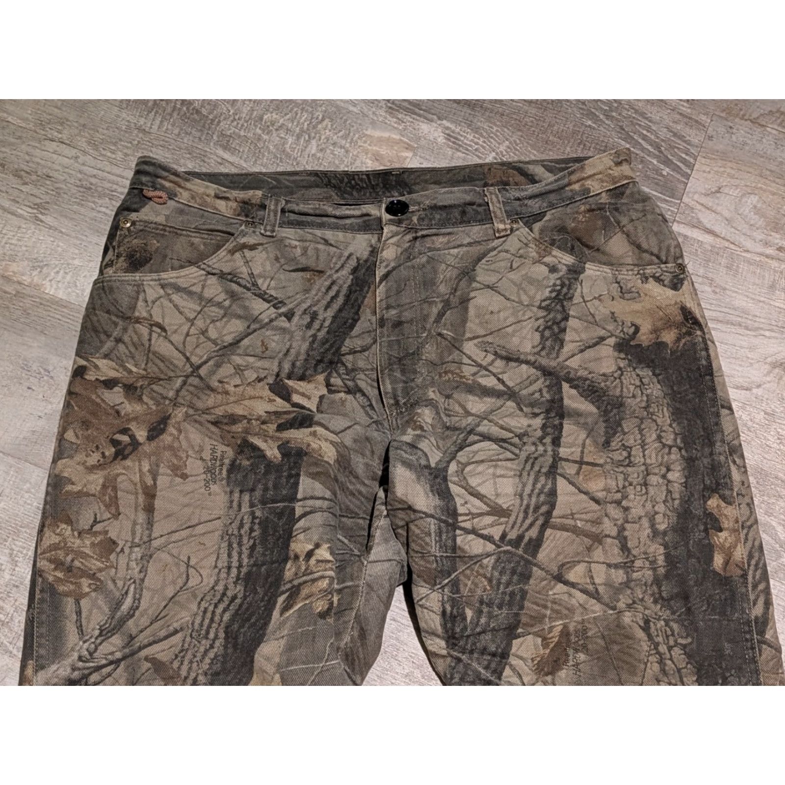 Wrangler VINTAGE Wrangler Rugged Wear Lined Camo Jeans Mens 36x31 RealTree Hardwoods Pants 5-Pocket Denim Wool? (remove inaccurate). Size US 36 / EU 52 - 5 Thumbnail