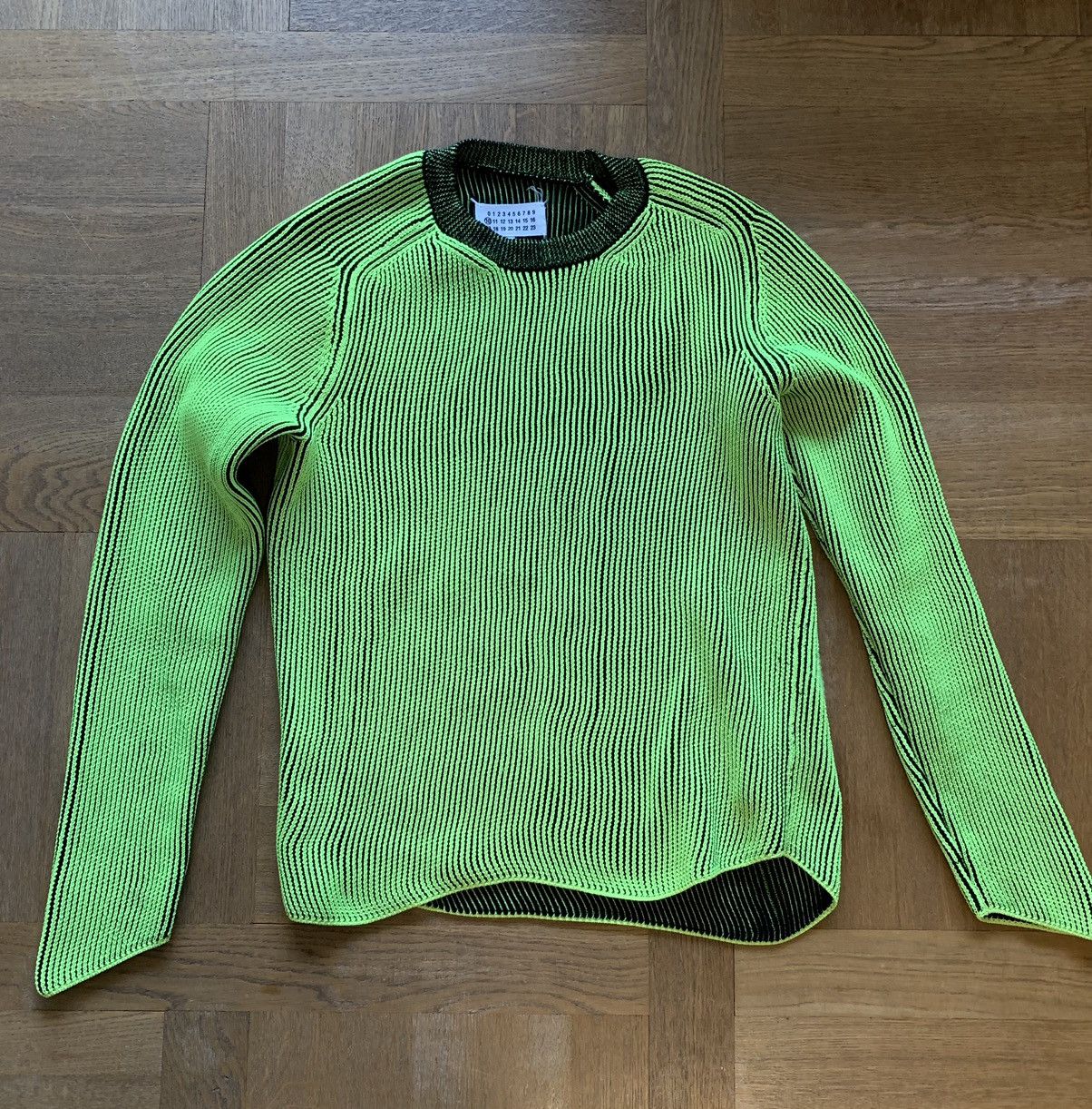 image of Maison Margiela Neon Green Sweater, Men's (Size Medium)