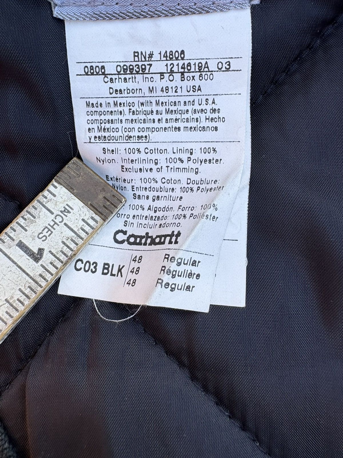 Carhartt Vintage Carhartt Work Jacket (C03 BLK) Size US XL / EU 56 / 4 - 6 Thumbnail