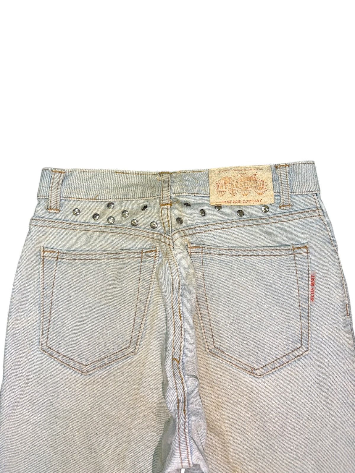Dsquared2 Vintage Japanese Blue Way Studded Tapered Jeans Size 25" / US 0 / IT 36 - 3 Thumbnail