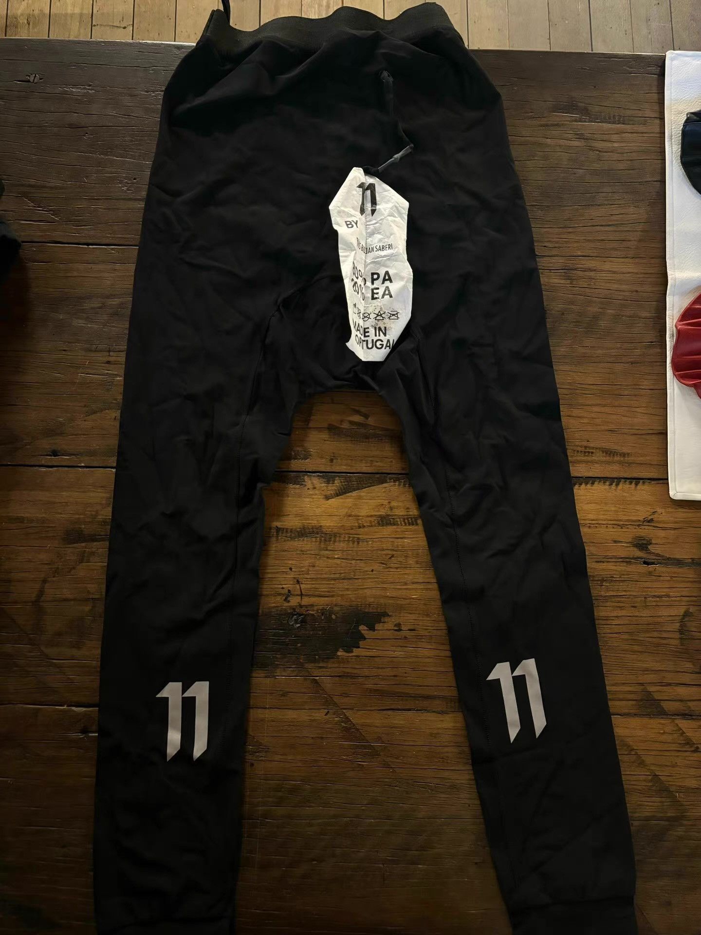 Boris Bidjan Saberi 11byBBS SS16 leggings with 3M reflective 11 logo print Ｑ25 Size US 34 / EU 50 - 3 Thumbnail