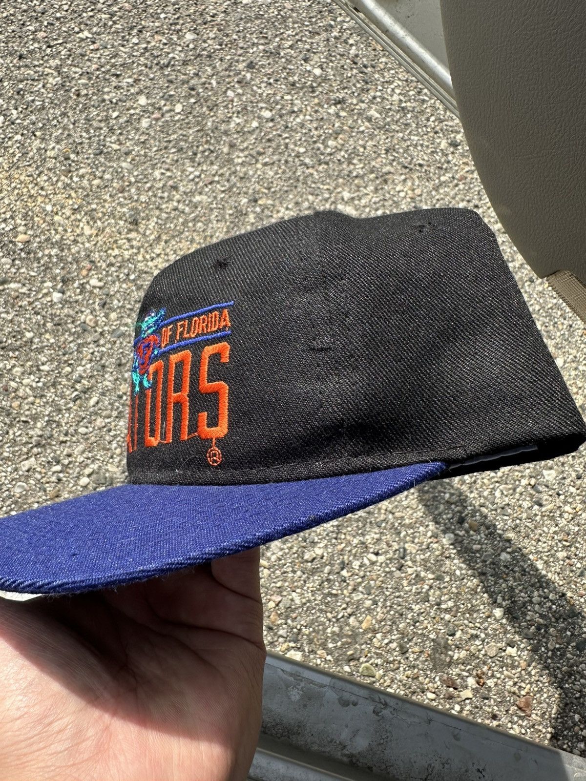 NCAA Vintage Florida Gators Hat TWO TONE RARE Black NAVY NCAA Size ONE SIZE - 3 Thumbnail