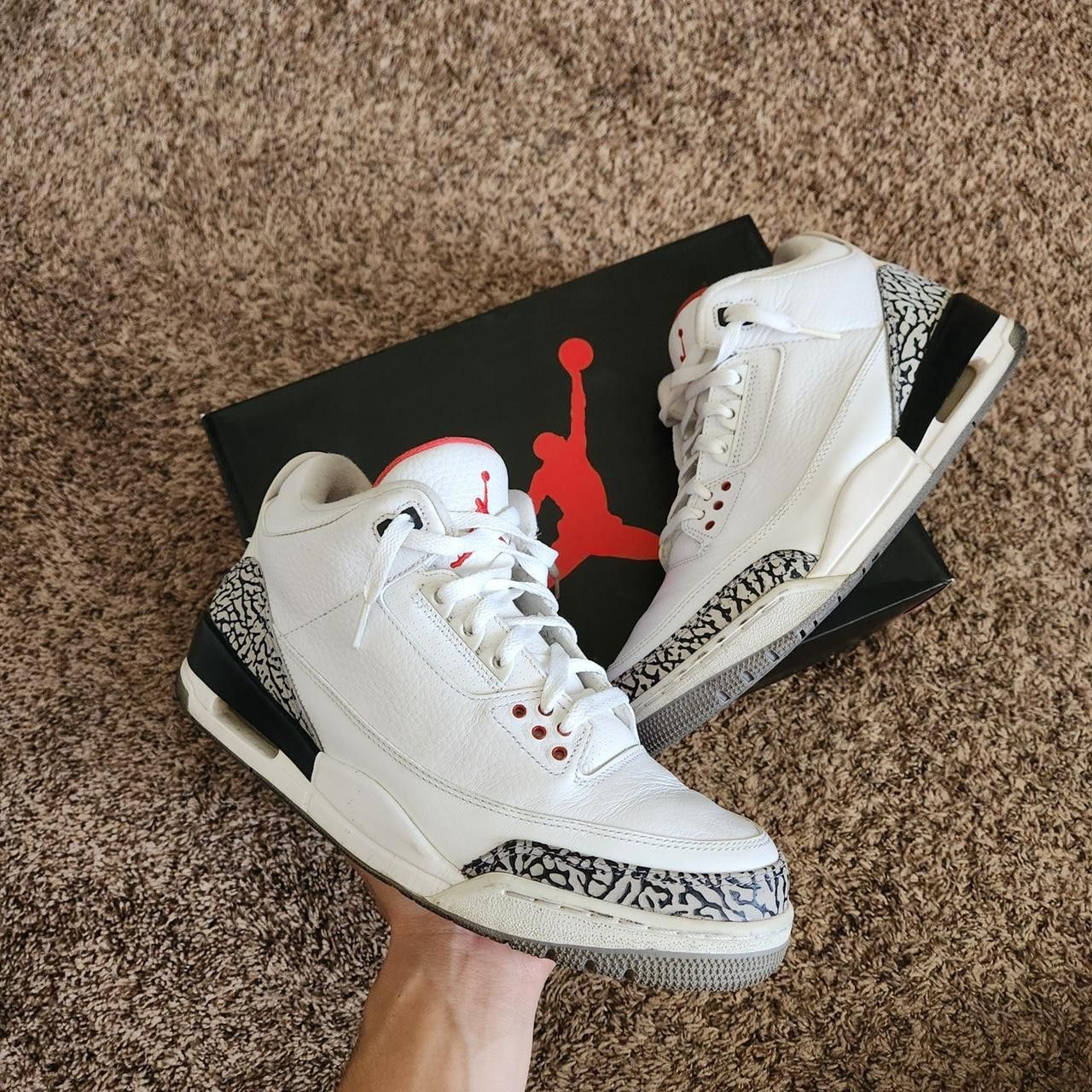 Nike Air Jordan 3 Retro White Cement 88' 2013 Sneakers, image size:1280x1280