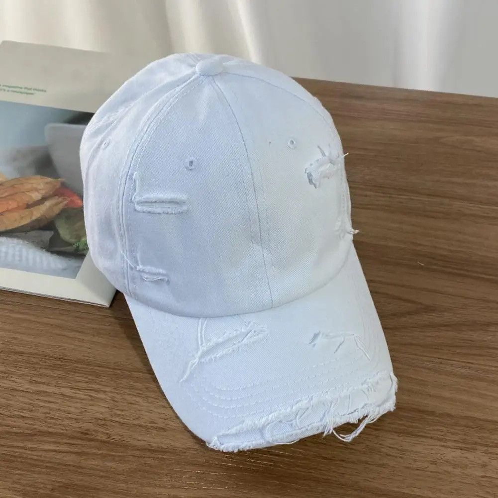 Japanese Brand × Vintage Retro Hole Distressed Ripped Unisex Baseball Cap Size ONE SIZE - 1 Thumbnail