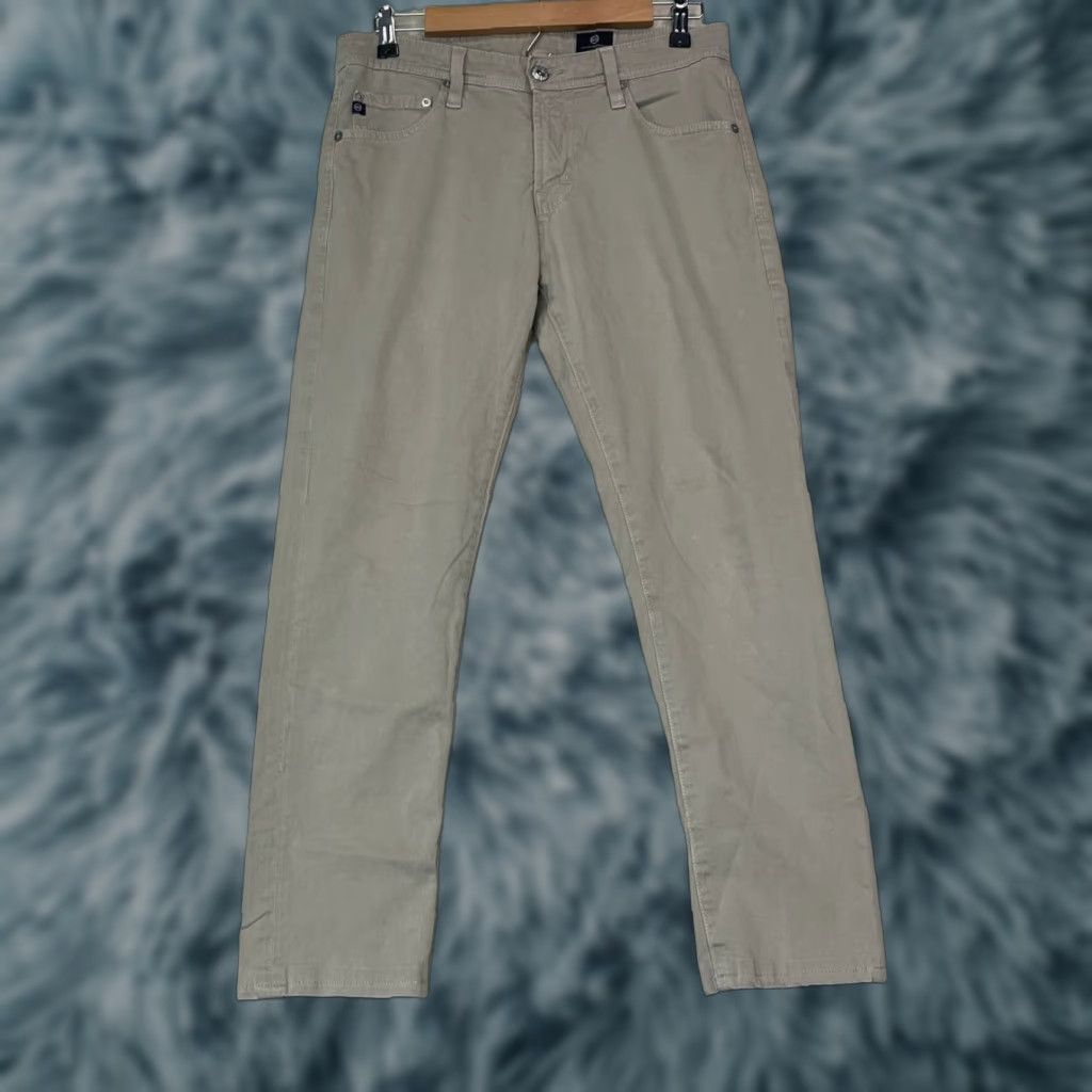 Vintage VINTAGE AG Adriano Goldschmied The Tellis Jeans Beige 34x30 Men Slim Straight Cotton Spandex USA N/A Size US 34 / EU 50 - 1 Thumbnail