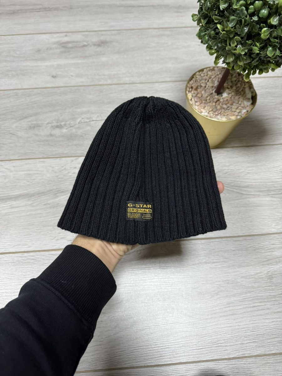 G-Star G star vintage double side logo hat stripes beanie Size ONE SIZE - 2 Thumbnail