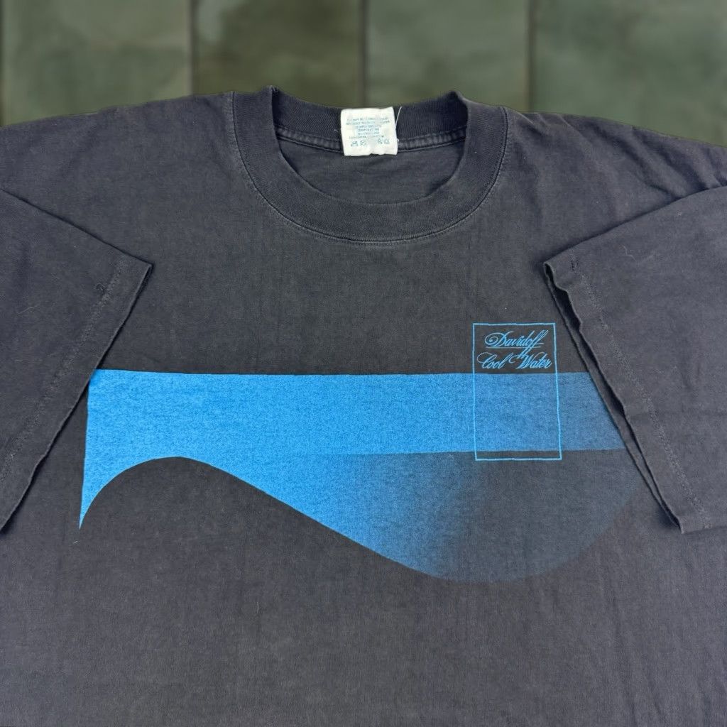 Vintage VINTAGE Davidoff Cool Water T-Shirt Men XL Black Graphic 80s 90s Classic Size US XL / EU 56 / 4 - 1 Thumbnail