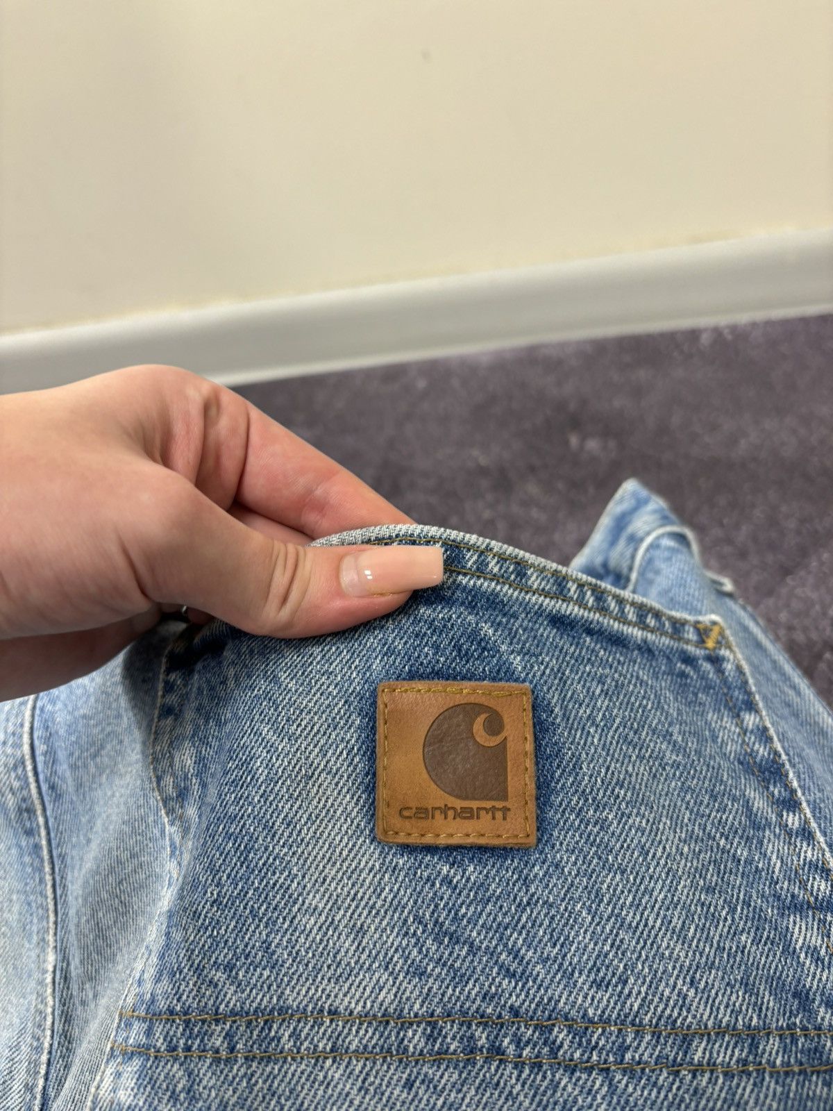 Carhartt Vintage Carhartt USA Faded Blue Denim Hype Work Baggy Jeans Size US 36 / EU 52 - 9 Thumbnail