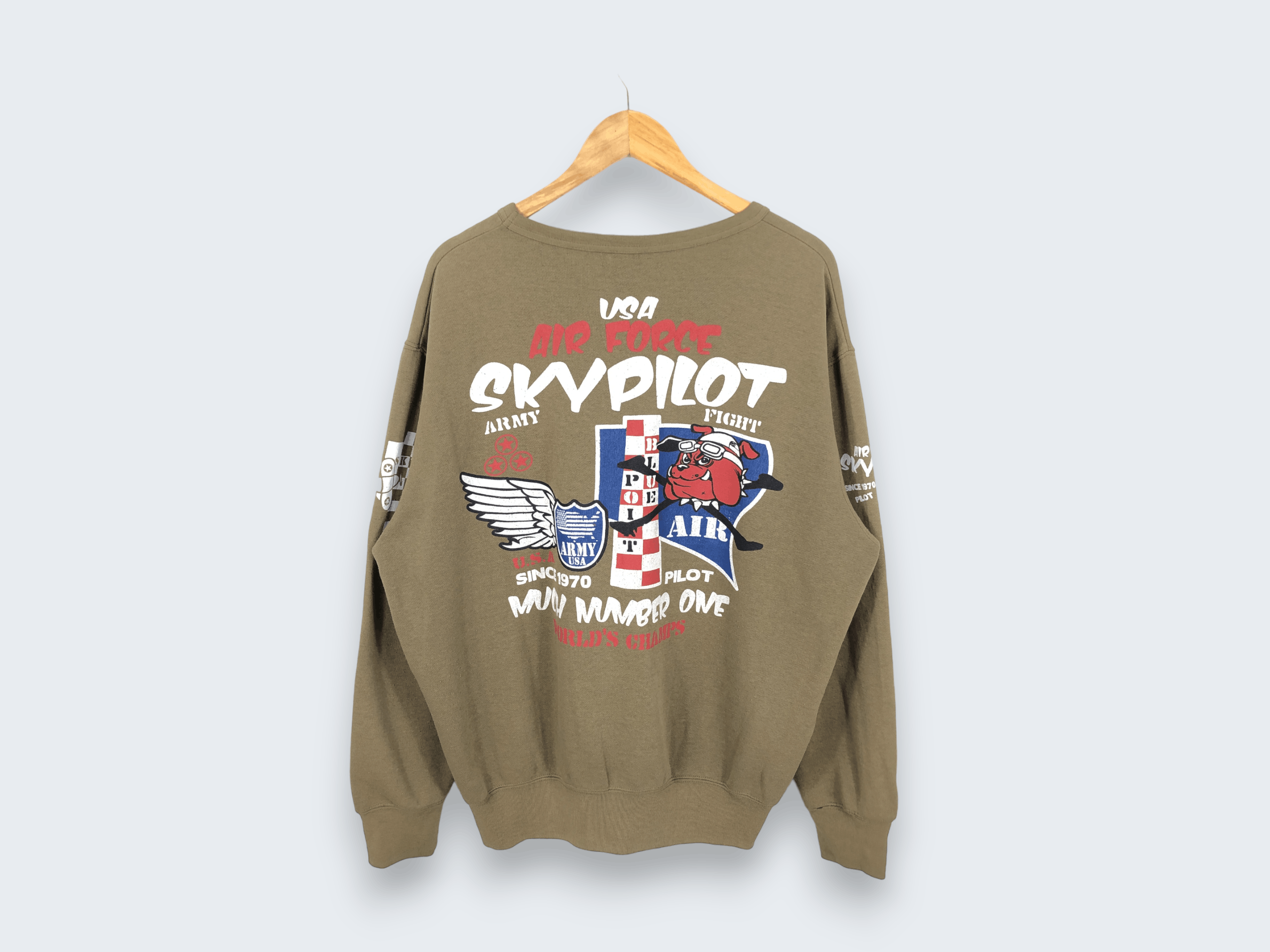 Vintage Vintage USAB Air Force Skypilot Sweatshirt SWT126 Size US XXL / EU 58 / 5 - 1 Thumbnail