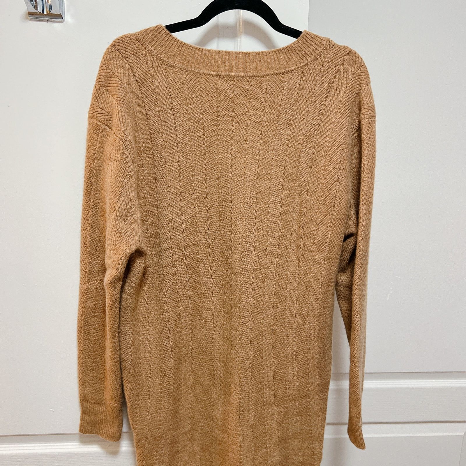 Rag & Bone NEW! Rag & bone Durham Herringbone-Knit Cashmere Minidress Size S / US 4 / IT 40 - 7 Thumbnail