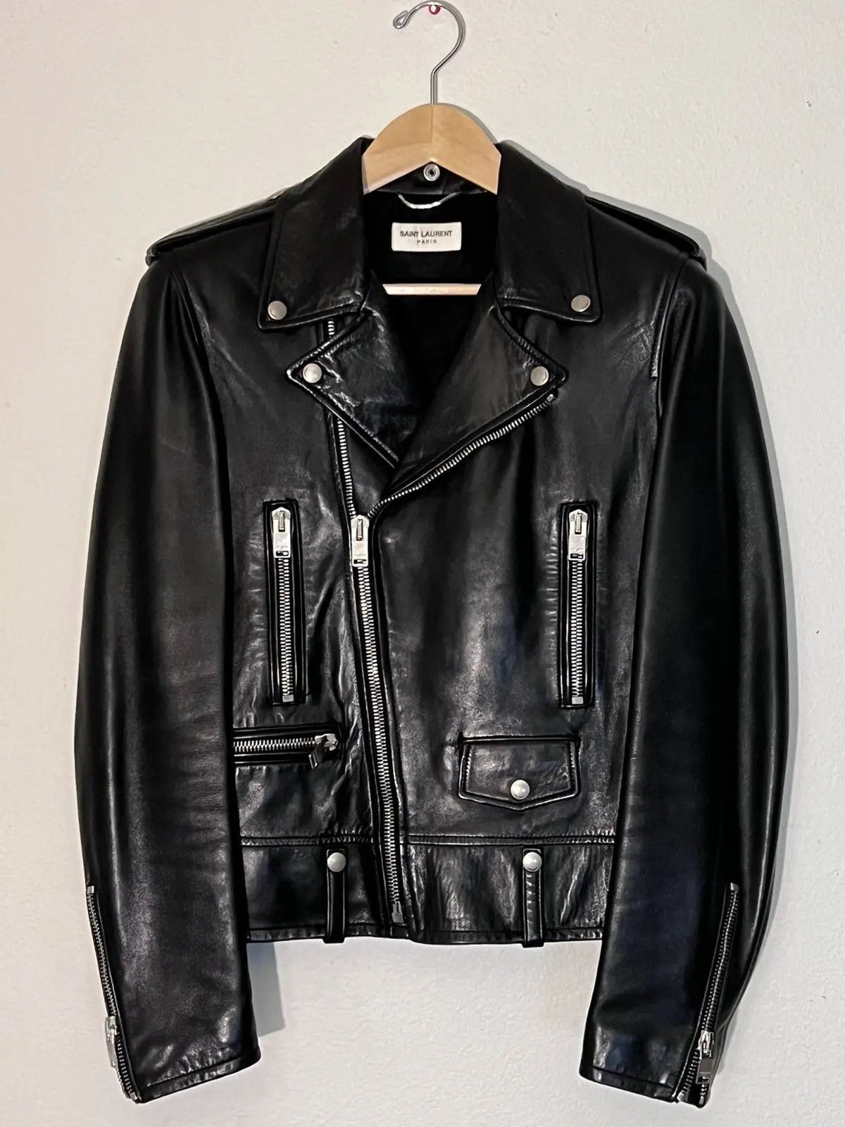 Yves Saint Laurent Hedi Slimane × Yves Saint Laurent Leather Jacket Size US M / EU 48-50 / 2 - 1 Thumbnail