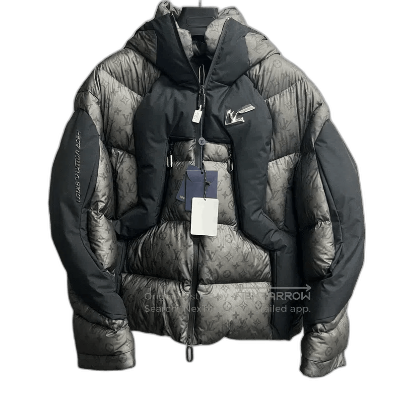 Louis Vuitton Louis Vuitton Gray Hooded Puffer Jacket. Size US L / EU 52-54 / 3 - 1 Thumbnail