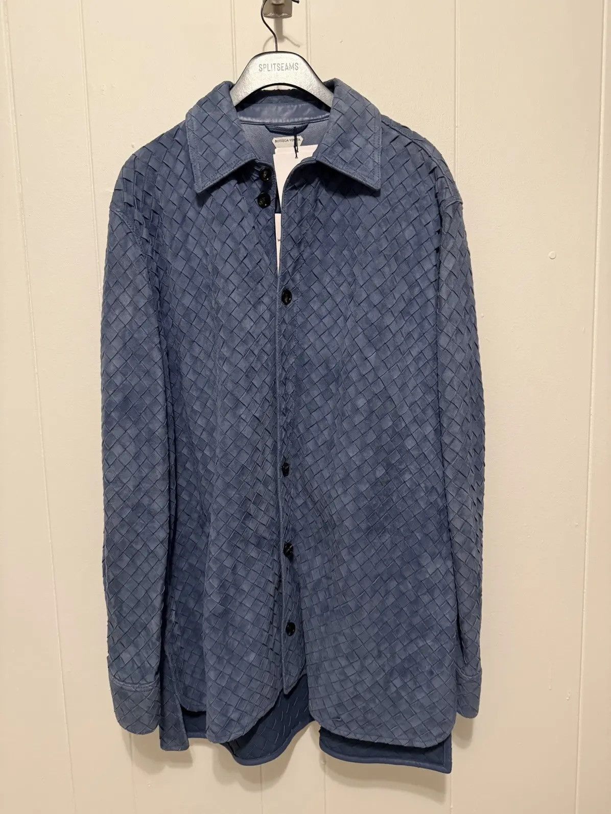 Bottega Veneta Intrecciato Leather Overshirt Size US L / EU 52-54 / 3 - 1 Thumbnail