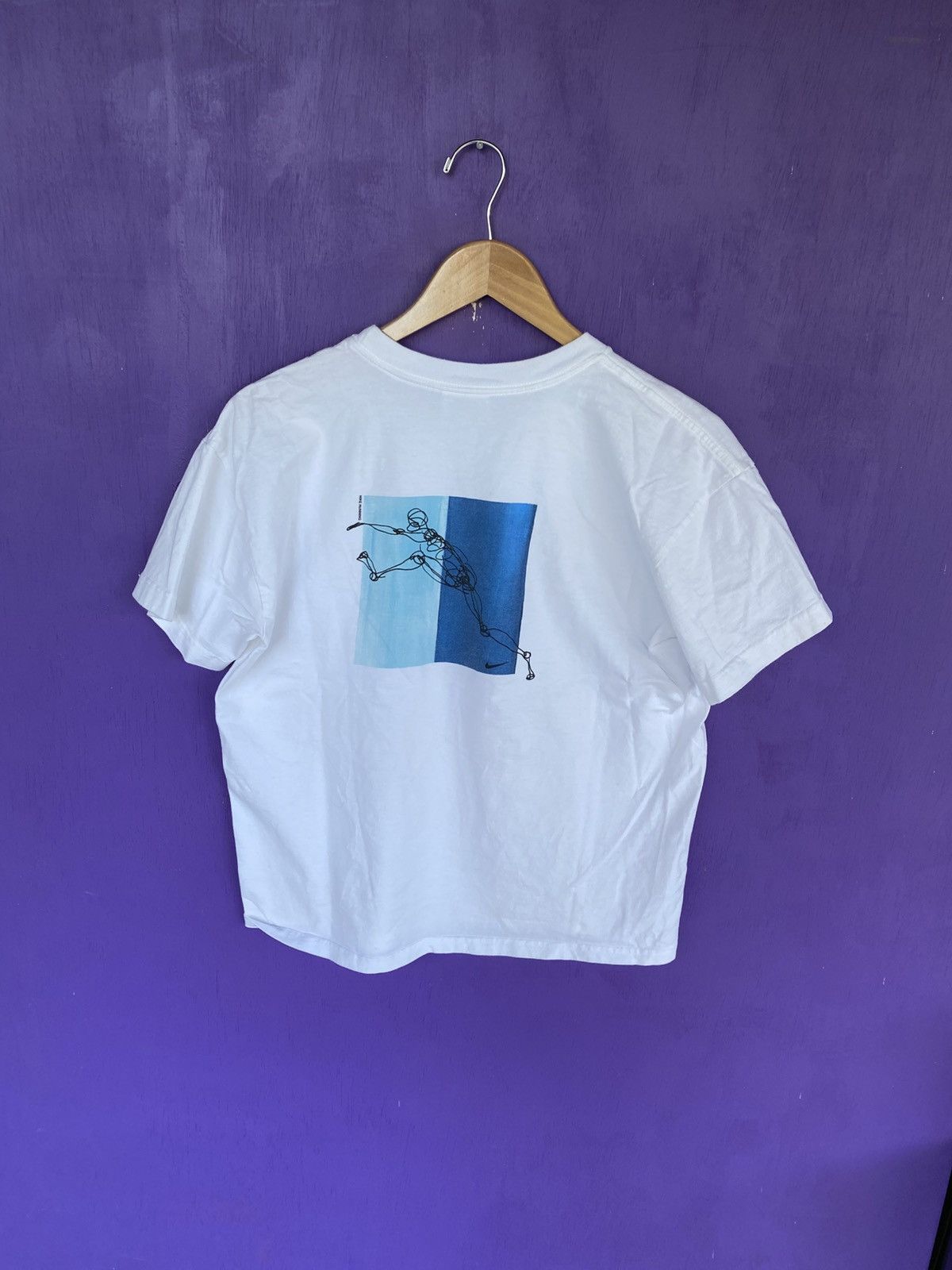 Nike Vintage 90s Nike running sketch art tee Size US M / EU 48-50 / 2 - 2 Thumbnail