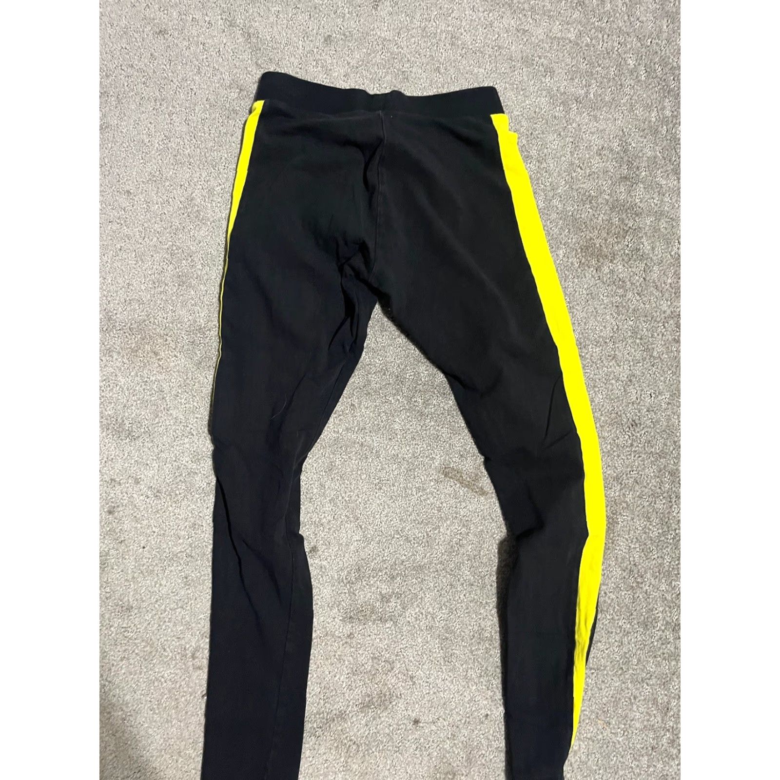 Puma Puma Leggings Womens Small Black Yellow Yoga Pants Gym Casual Stretch Size 28" / US 6 / IT 42 - 3 Thumbnail