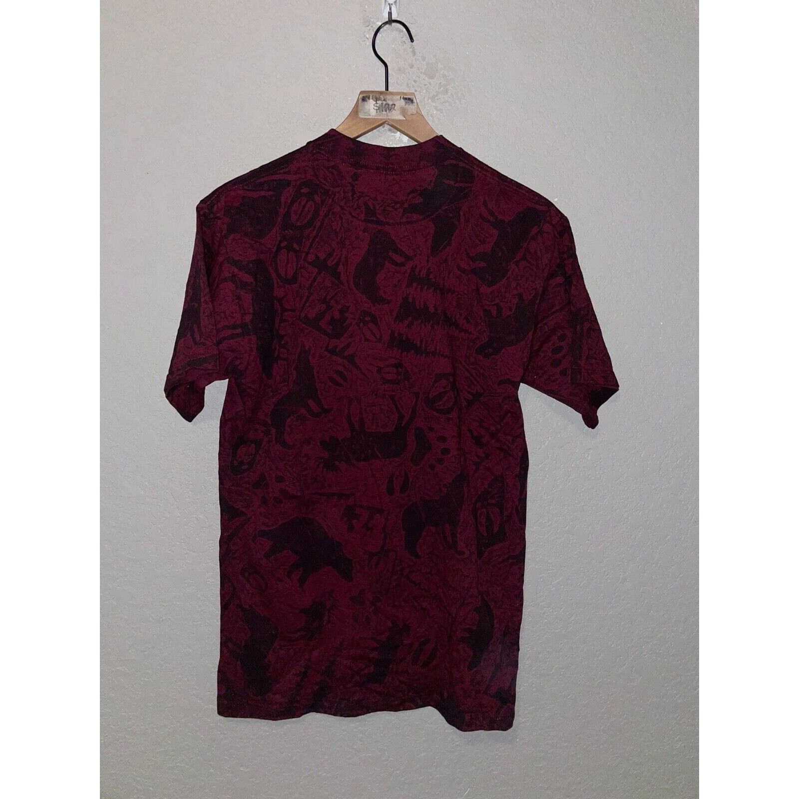 Jerzees Vintage Idaho Animal Shirt Nature All Over Print Red 90s VTG Size US M / EU 48-50 / 2 - 7 Thumbnail