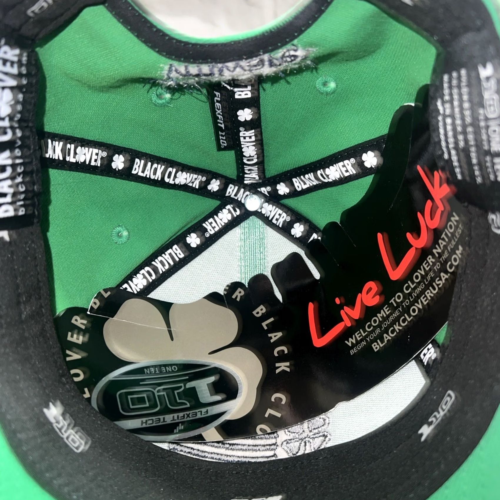 Vintage NWT Black Clover Green Snap Back Hat Men One Size Green Snapback Hat Mens Green Clover Snapback Hat NWT Size ONE SIZE - 5 Thumbnail
