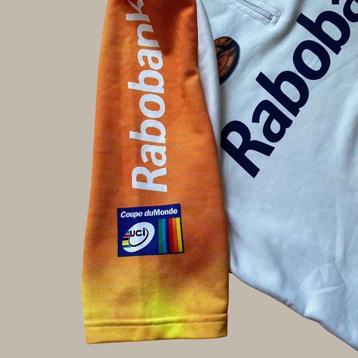 Other Vintage Rabobank team Cycling Jersey 1999 UCI World Cup Size US S / EU 44-46 / 1 - 6 Thumbnail