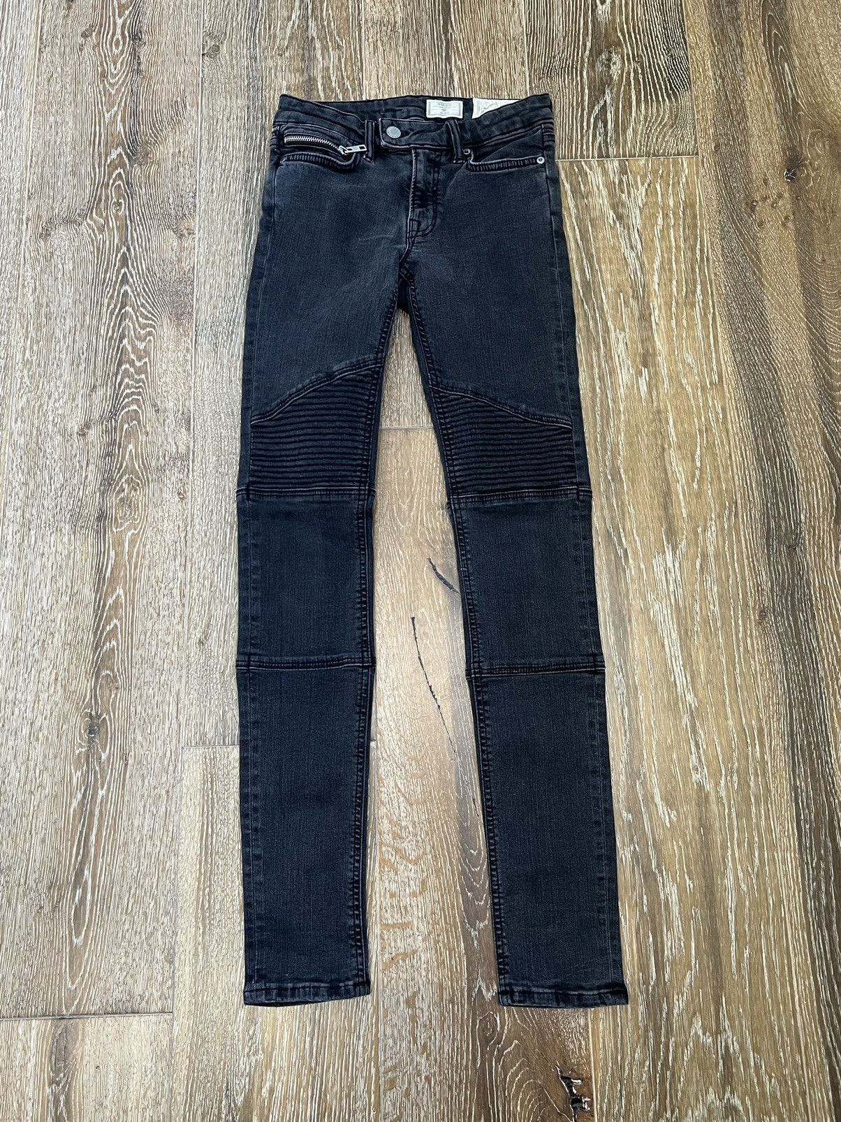 Allsaints Womens Allsaints biker skinny jeans Size 24" / US 00 / IT 34 - 1 Thumbnail