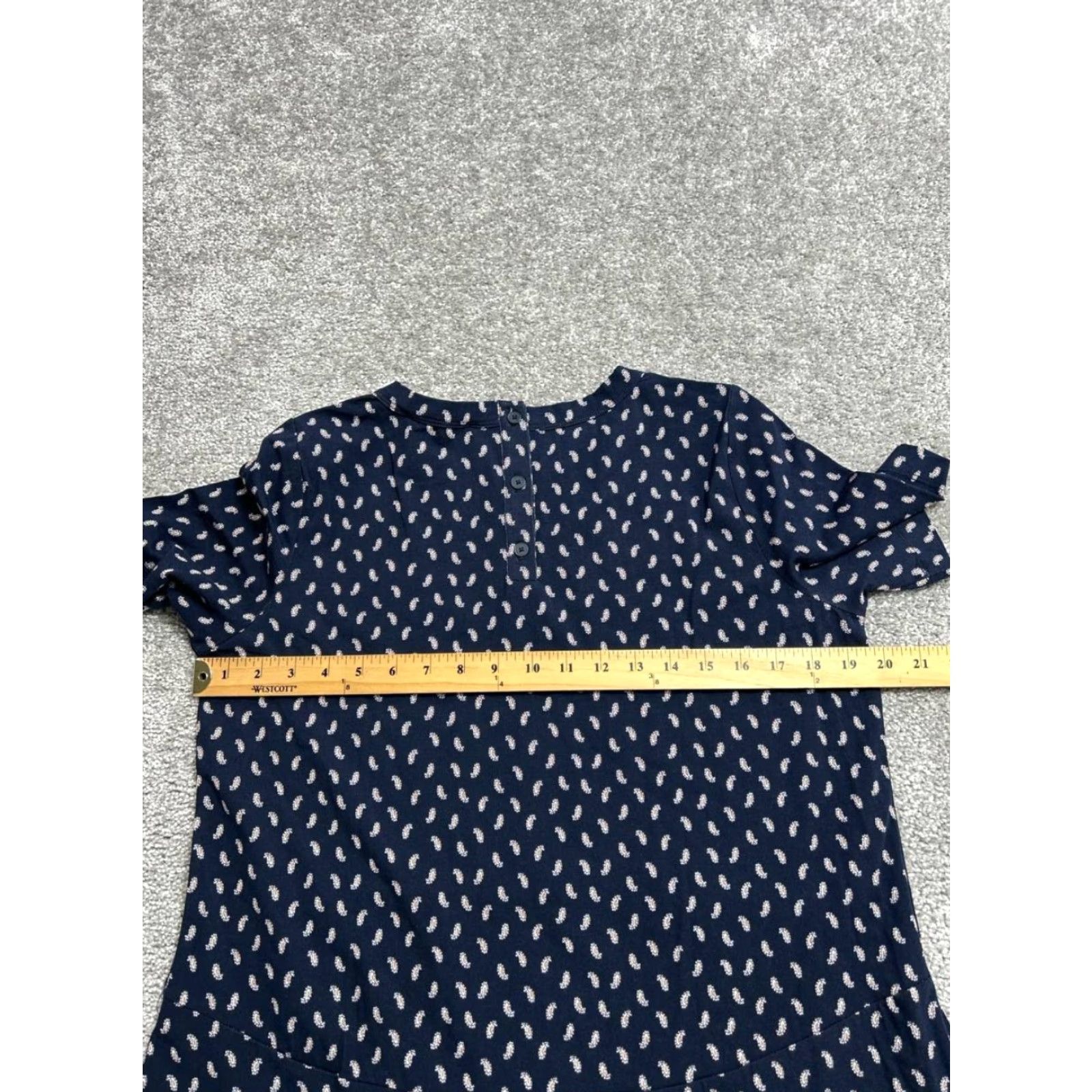 Loft LOFT Seamed Mini Dress Womens M Blue Paisley Print Cotton Stretch New Size M / US 6-8 / IT 42-44 - 7 Thumbnail
